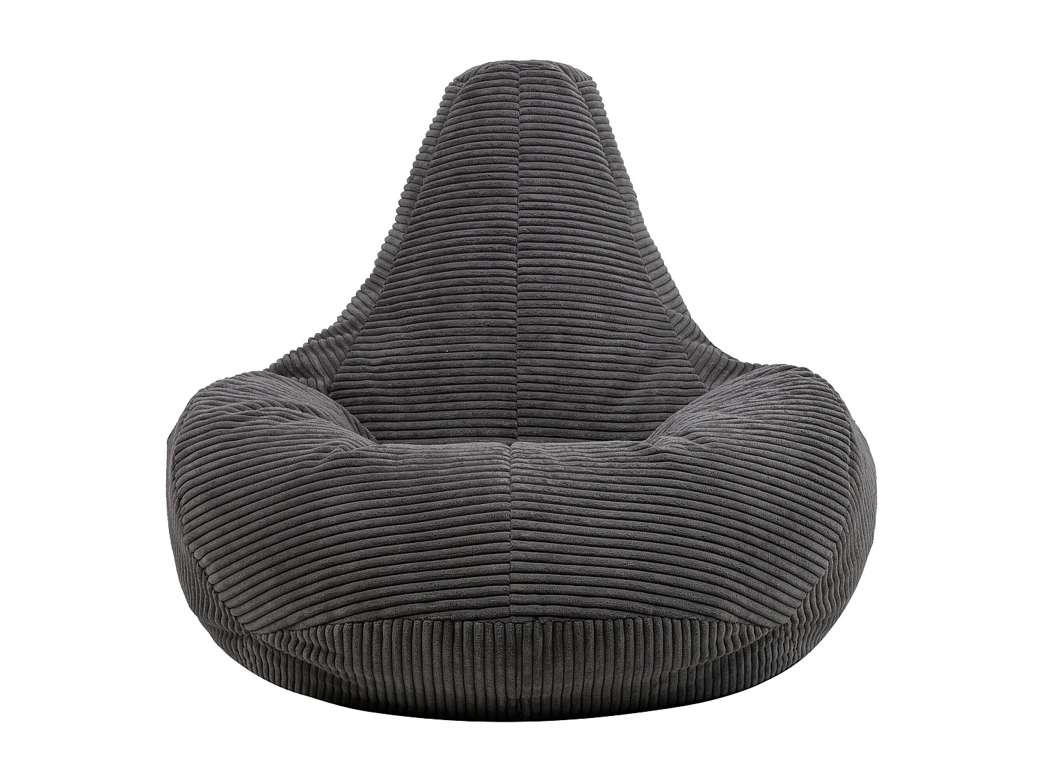 Pouf inclinable velours côtelé, gris anthracite - DALTON