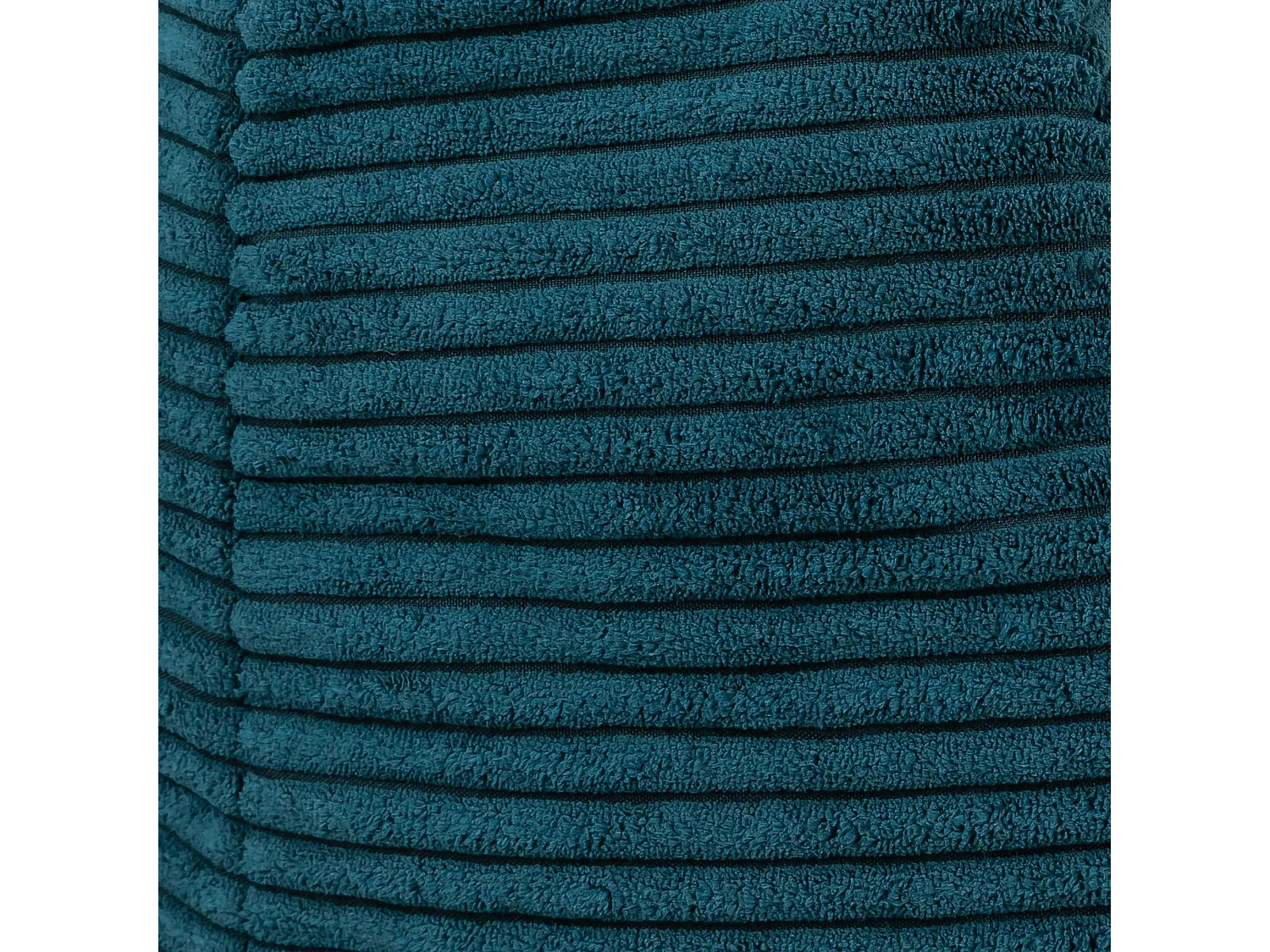 Pouf inclinable velours côtelé, bleu canard - DALTON