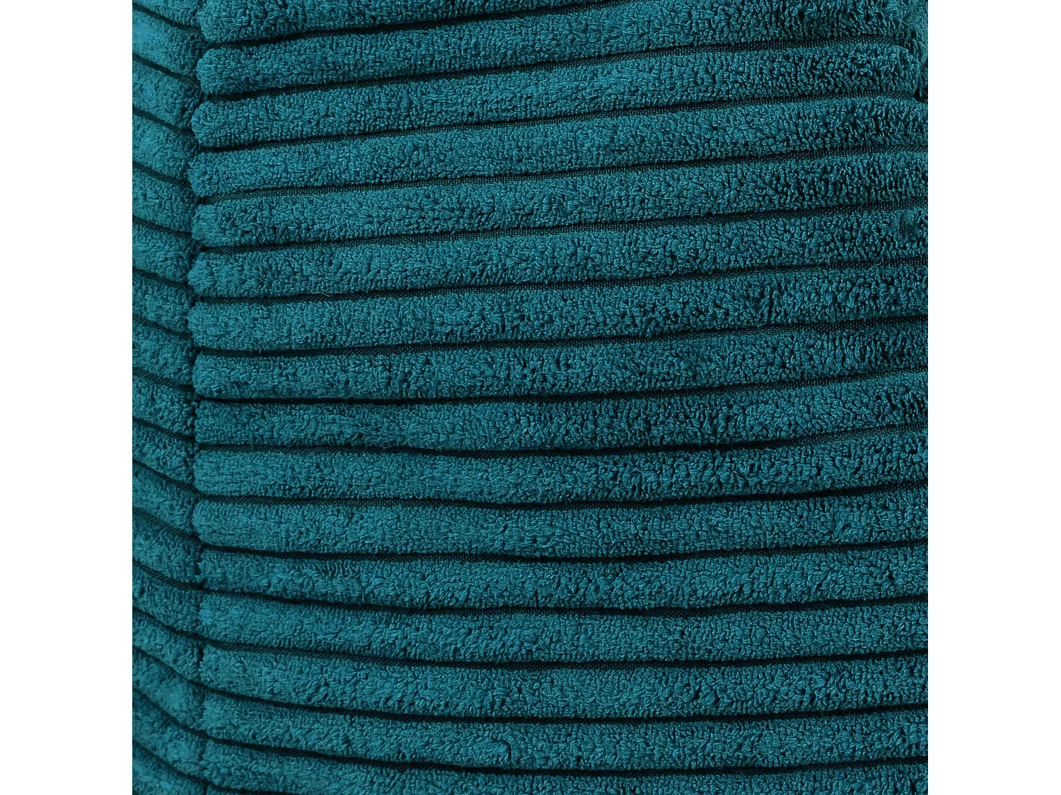 Pouf inclinable velours côtelé, bleu canard - DALTON