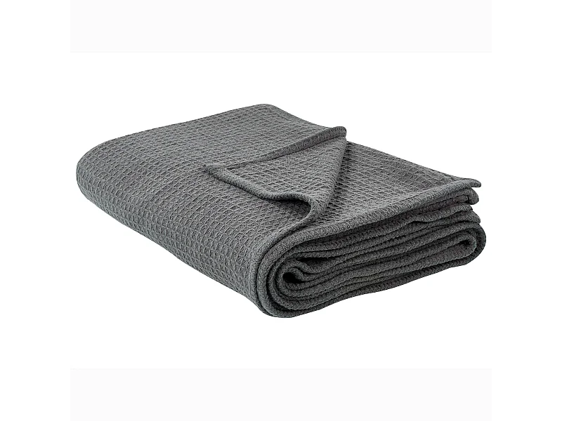 Tagesdecke RAGALA Baumwolle 200 x 220 cm Dunkelgrau