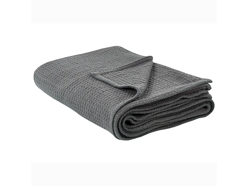 Couvre-lits RAGALA Coton 220 x 240 cm Gris foncé