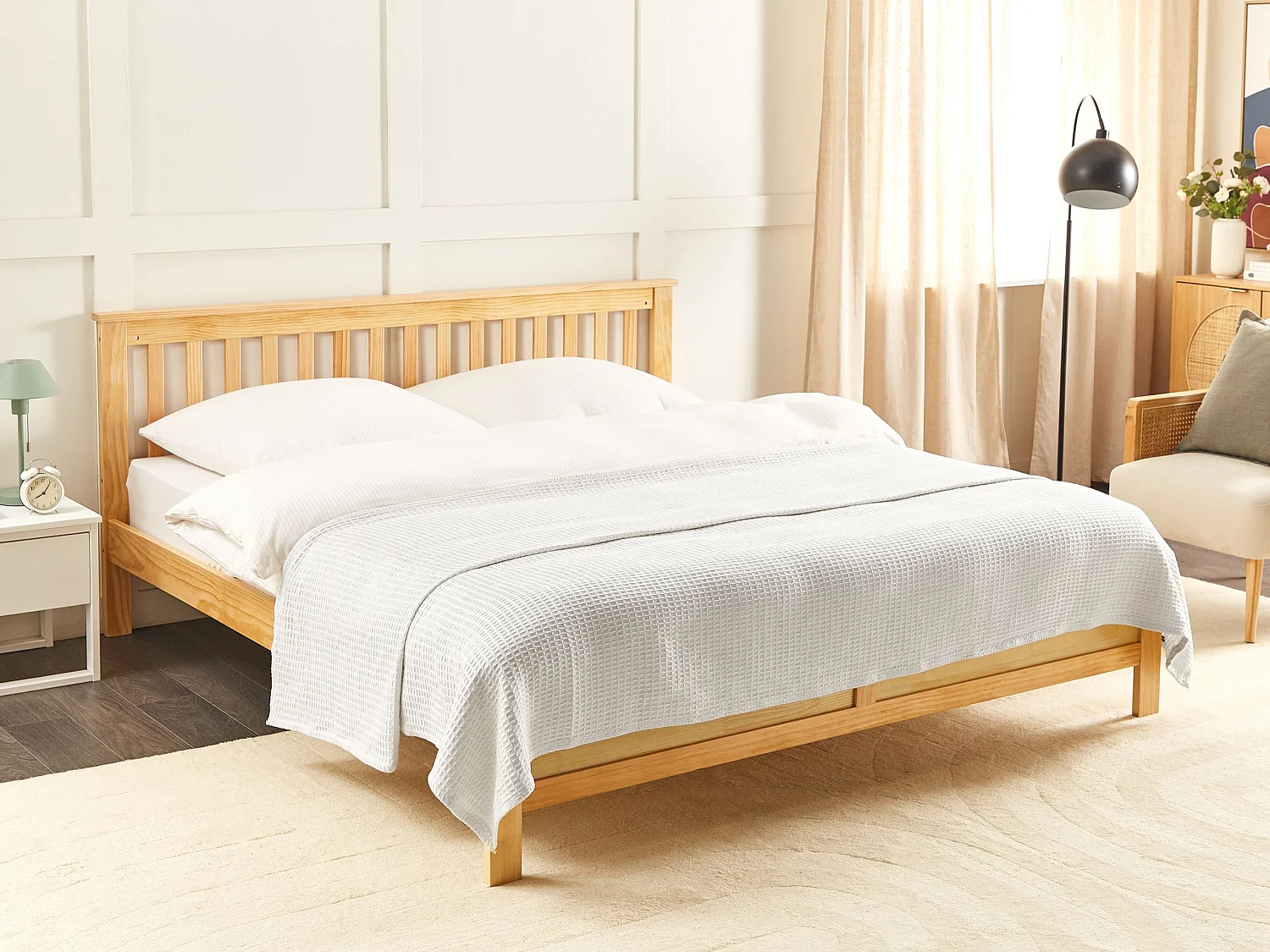 Sprei RAGALA Katoen 220 x 240 cm Lichtbeige