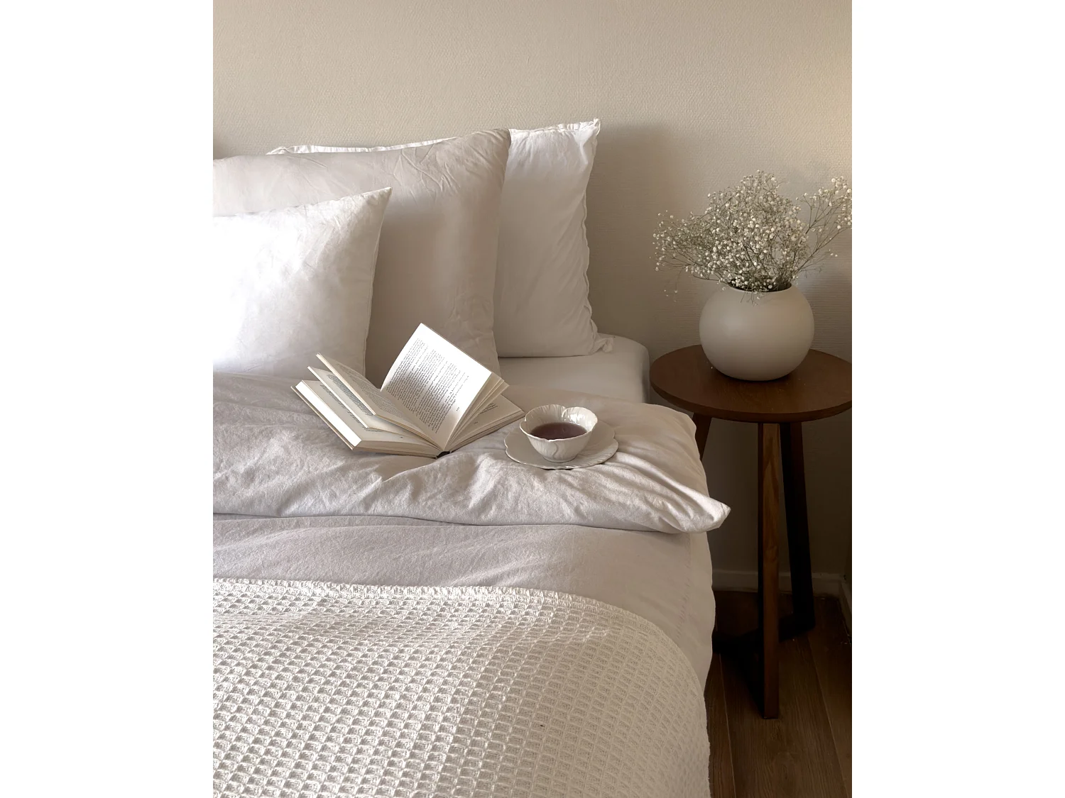 Couvre-lits RAGALA Coton 220 x 240 cm Beige clair