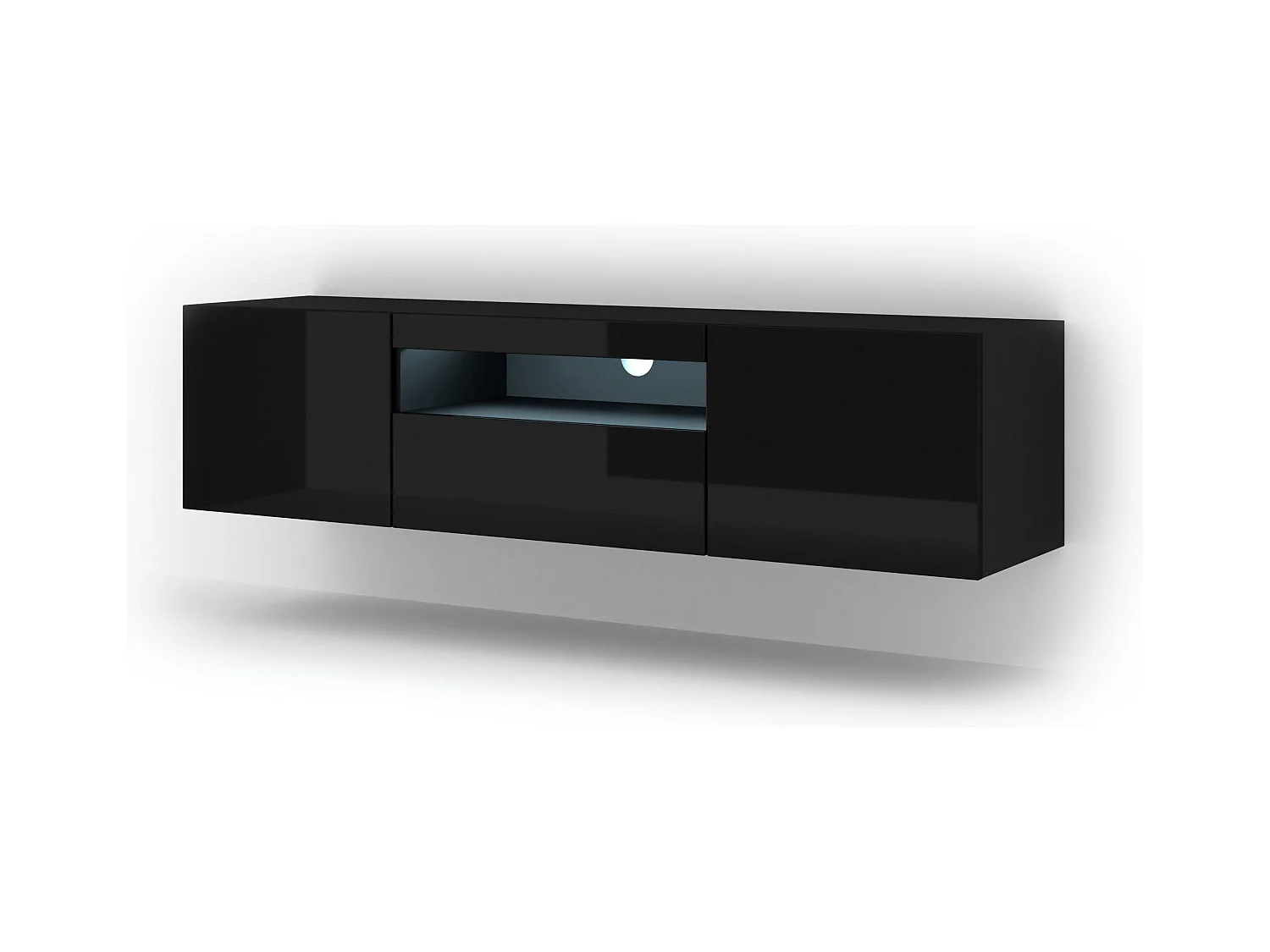 Meuble Tv AURA RTV150 3D 150x37x42 Noir