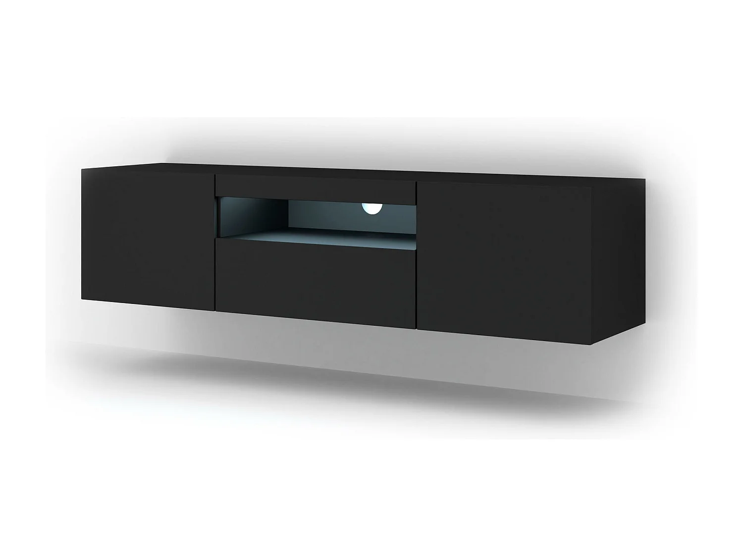 Tv Meubel AURA RTV150 3D 150x37x42 Zwart