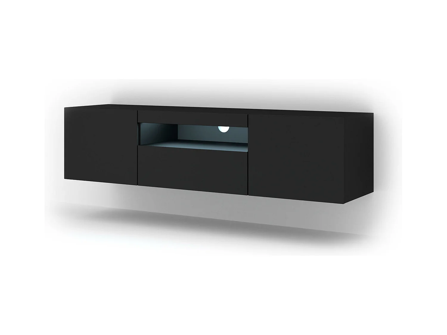 Tv Meubel AURA RTV150 3D 150x37x42 Zwart