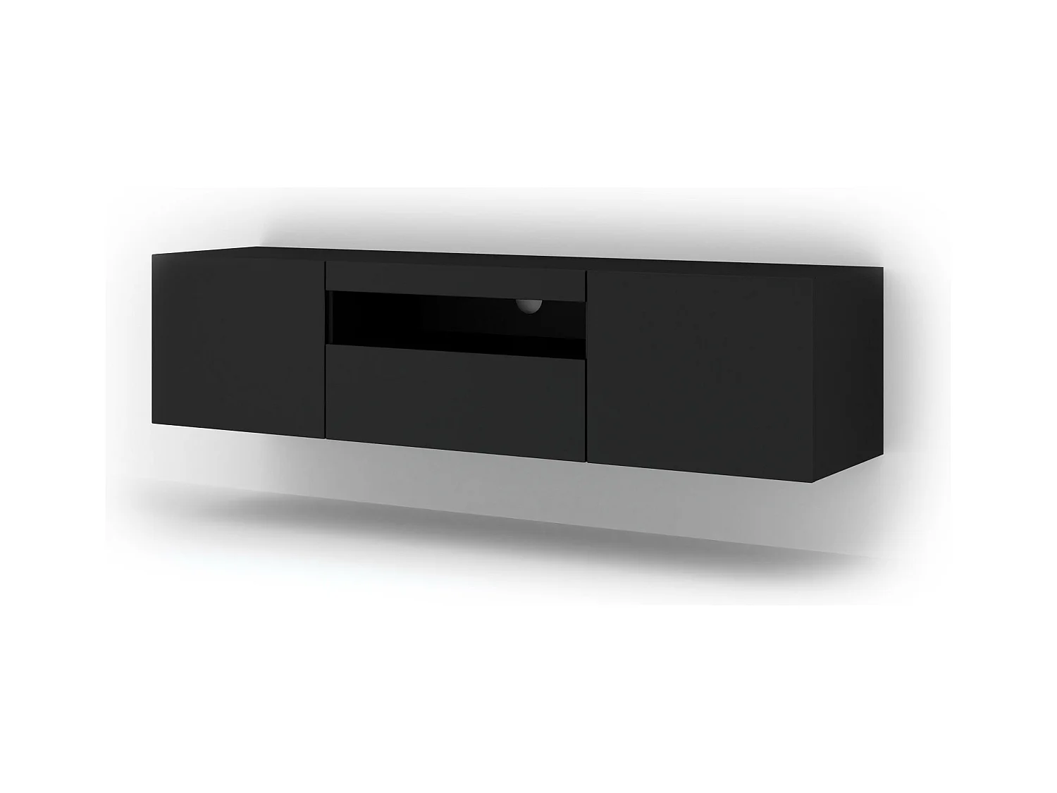 Meuble Tv AURA RTV150 3D 150x37x42 Noir