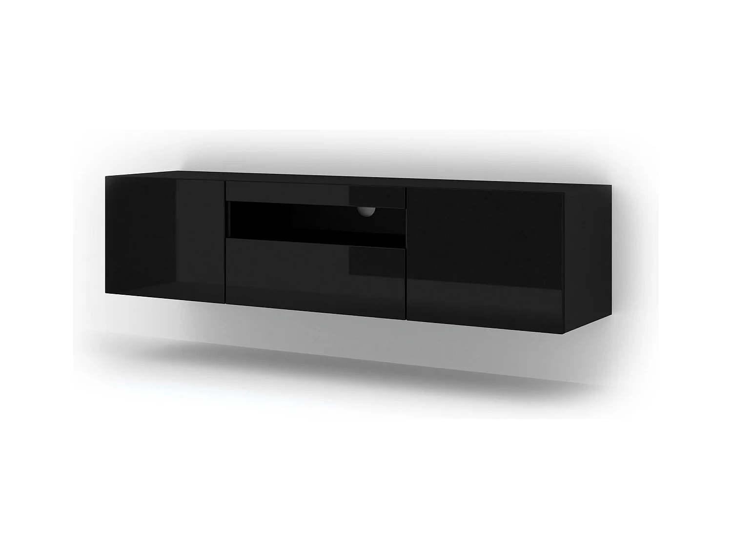 Meuble Tv AURA RTV150 3D 150x37x42 Noir