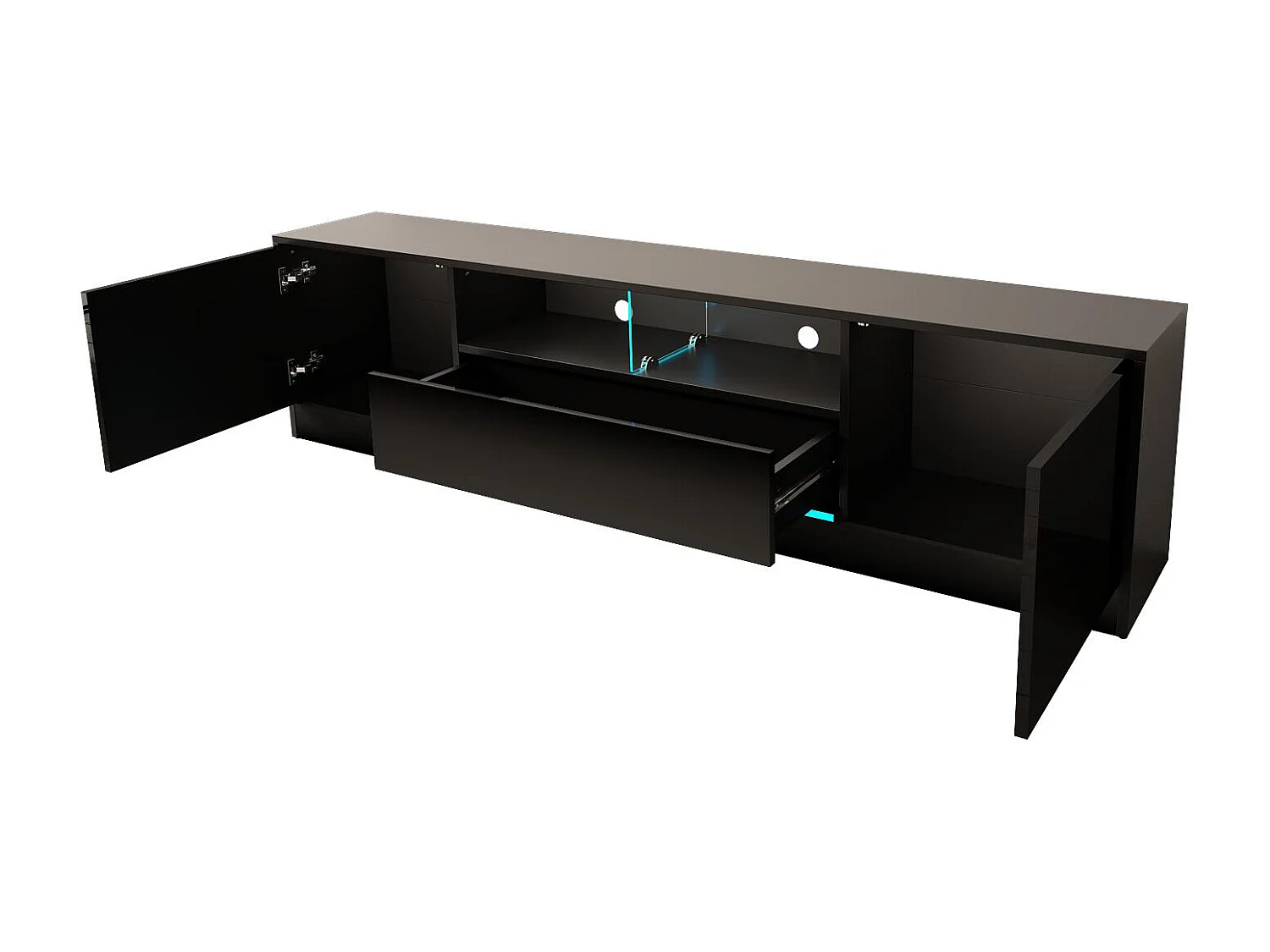 Meuble Tv DISPARO RTV200 2D 200x34x61 Noir