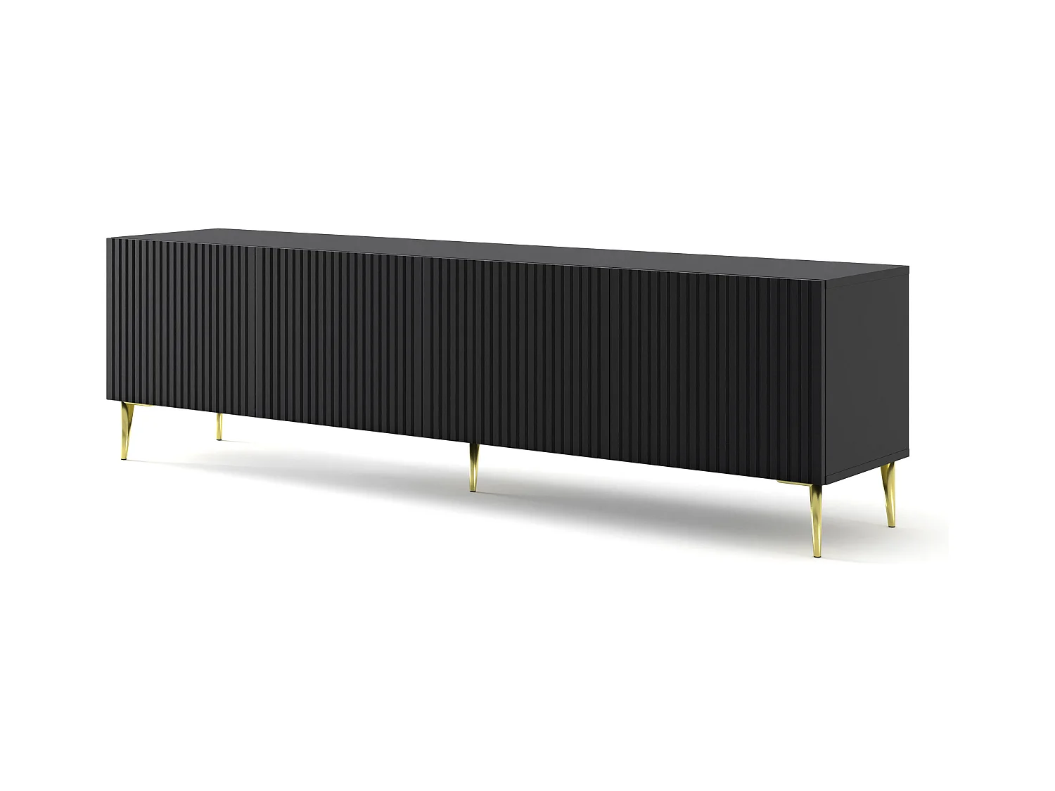 Meuble Tv RAVENNA B RTV200 4D 200x42x56 Noir