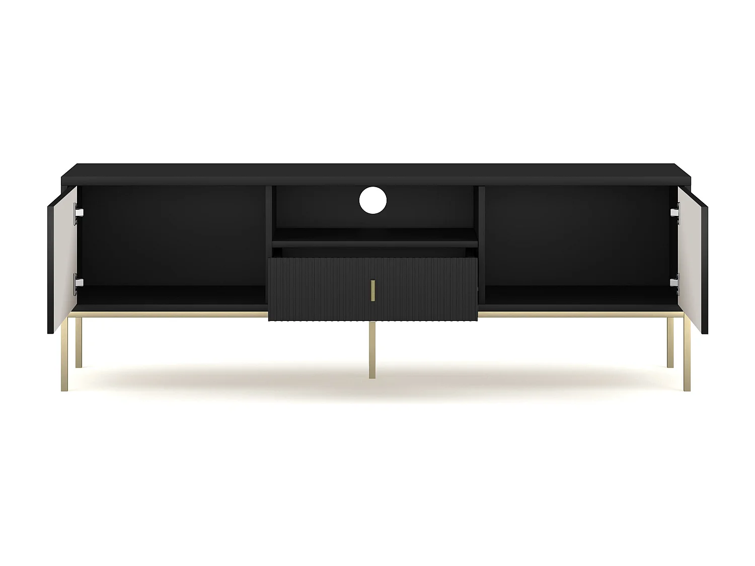 Meuble Tv MAGGIORE RTV154 2D1D 154x39x53 Noir