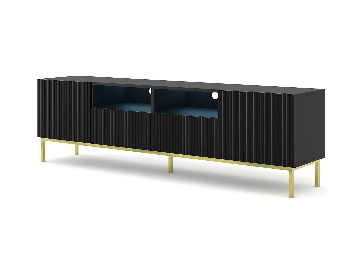 Meuble Tv RAVENNA CCK RTV200 2D2D 200x42x58 Noir