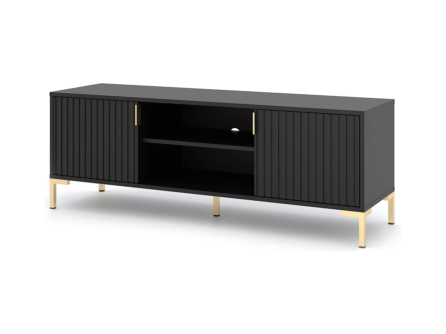 Meuble Tv FLINN RTV140 2D 140x40x50 Noir