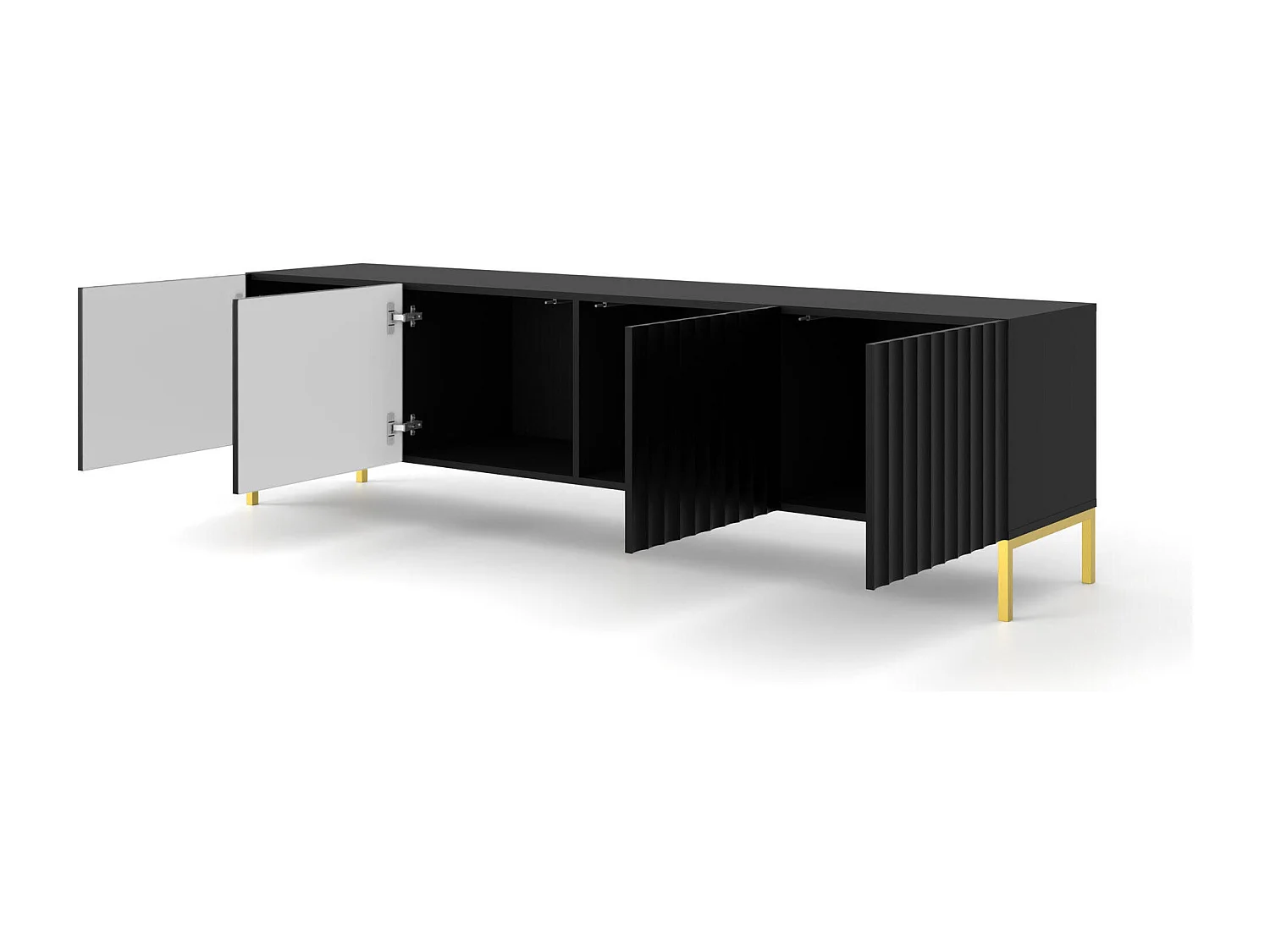 Tv Meubel WAVE RTV200 4D 200x42x56 Zwart