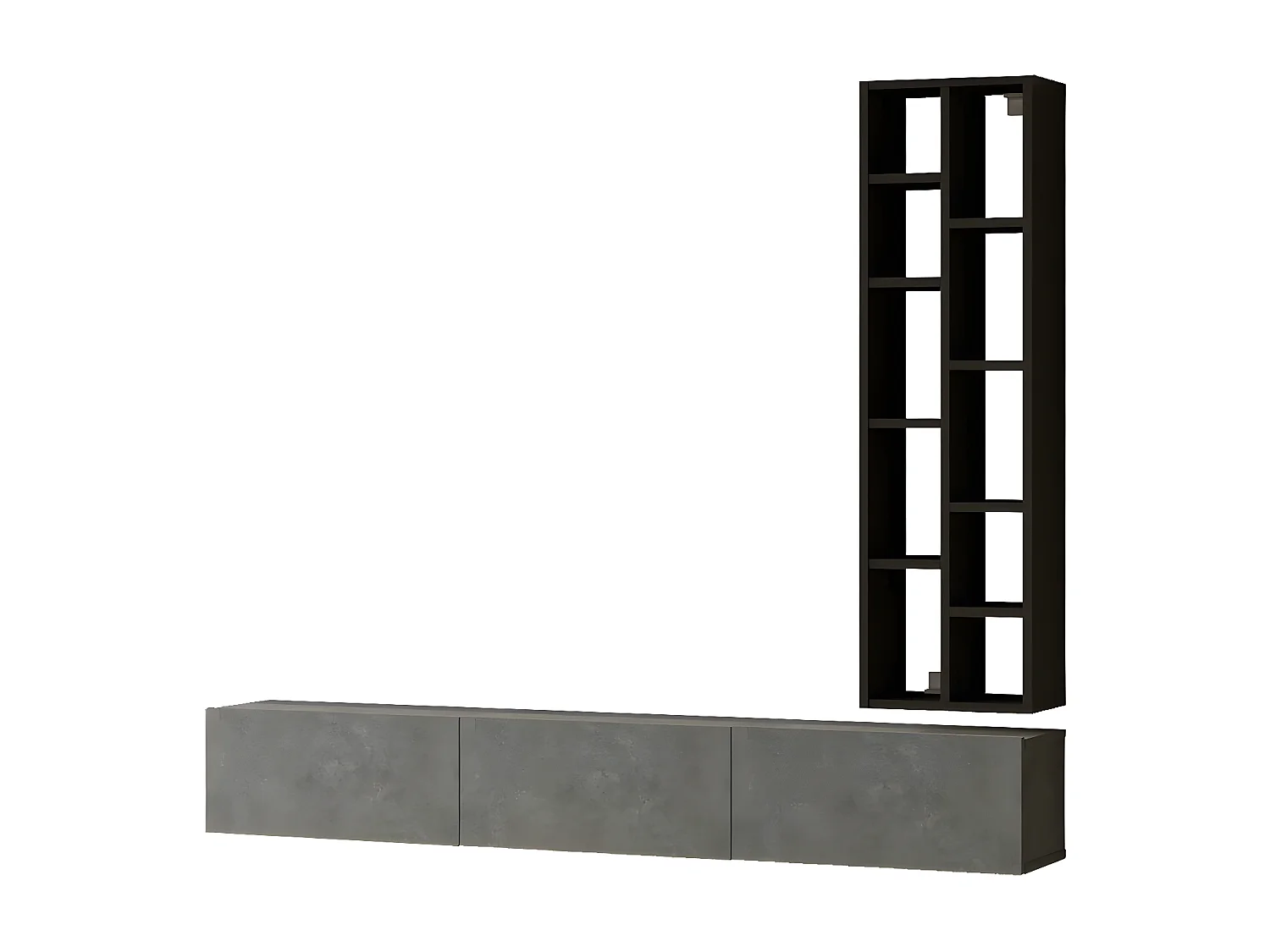 Tv Meubel LUVIO RTV175 3D 175x27x145 Grijs