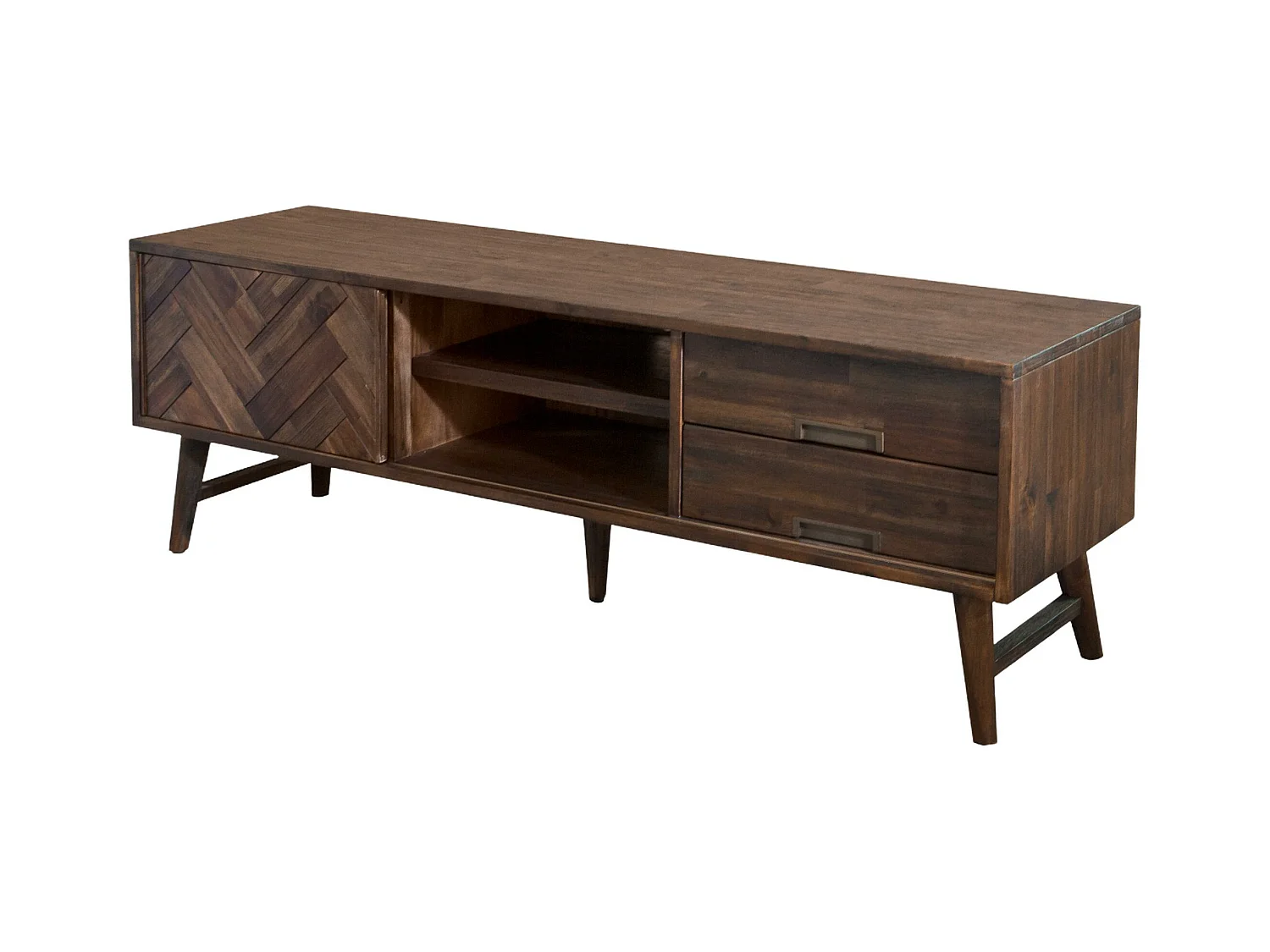 Meuble Tv ASHTON RTV165 1D2D 165x45x55 Brun