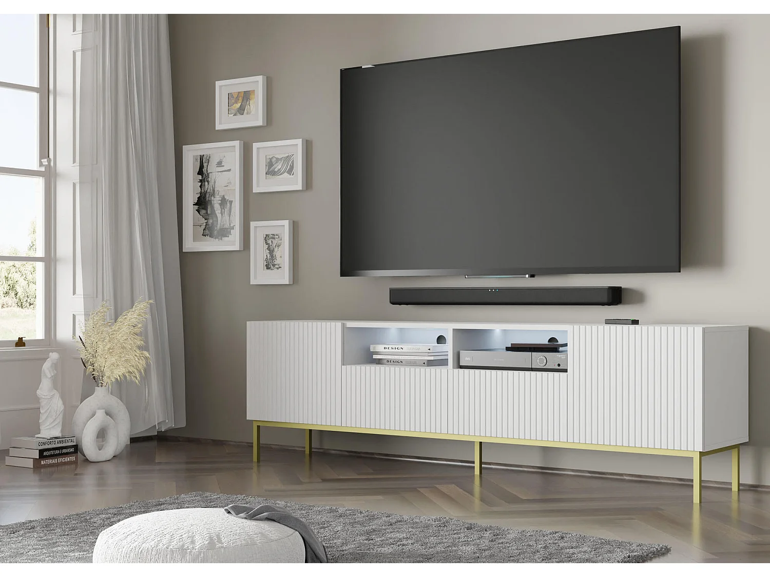 Mobile Tv RAVENNA BCK RTV200 2D2D 200x42x58 Bianco