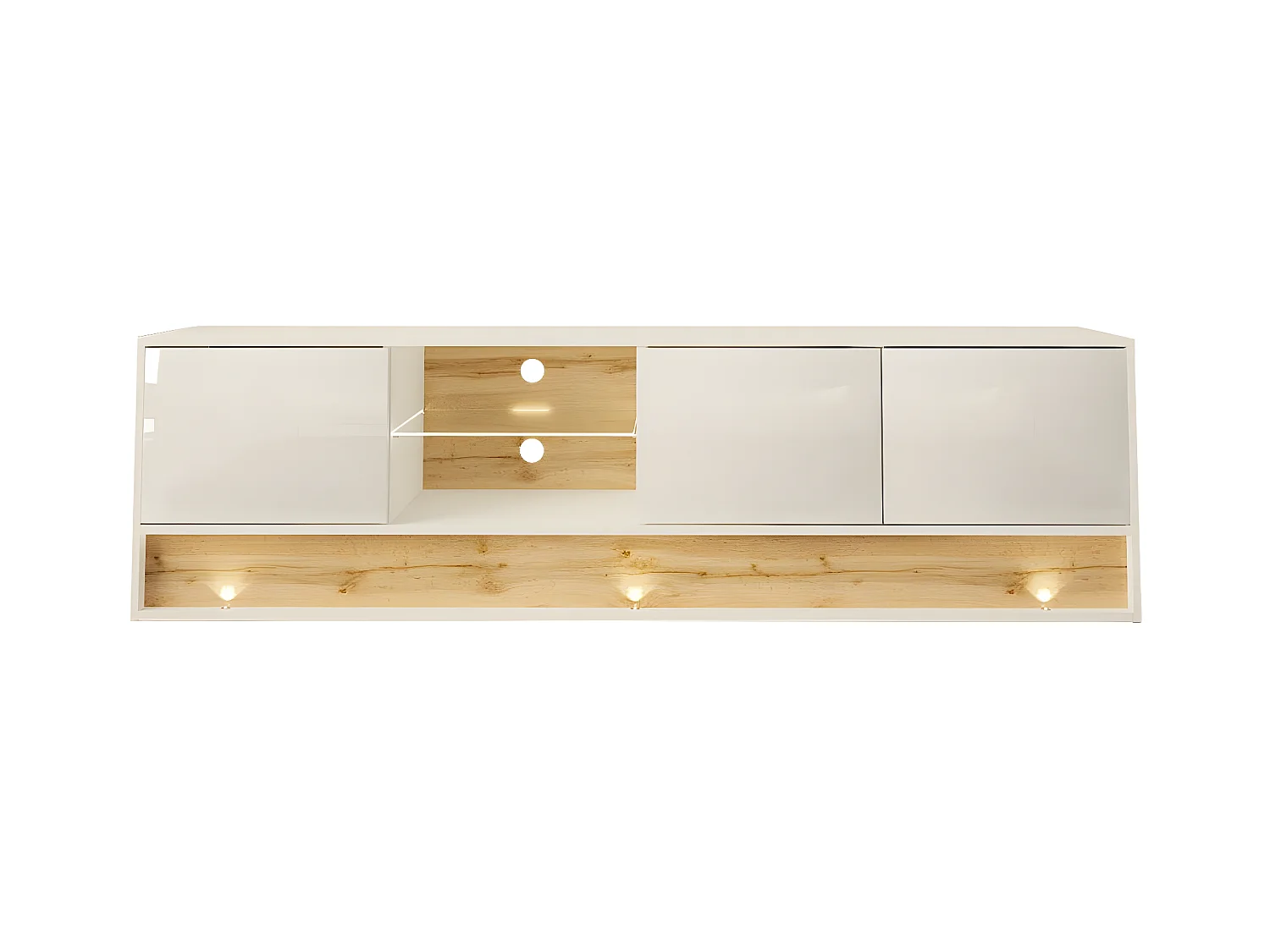 Meuble Tv VISION RTV180 3D 180x40x50 Blanc