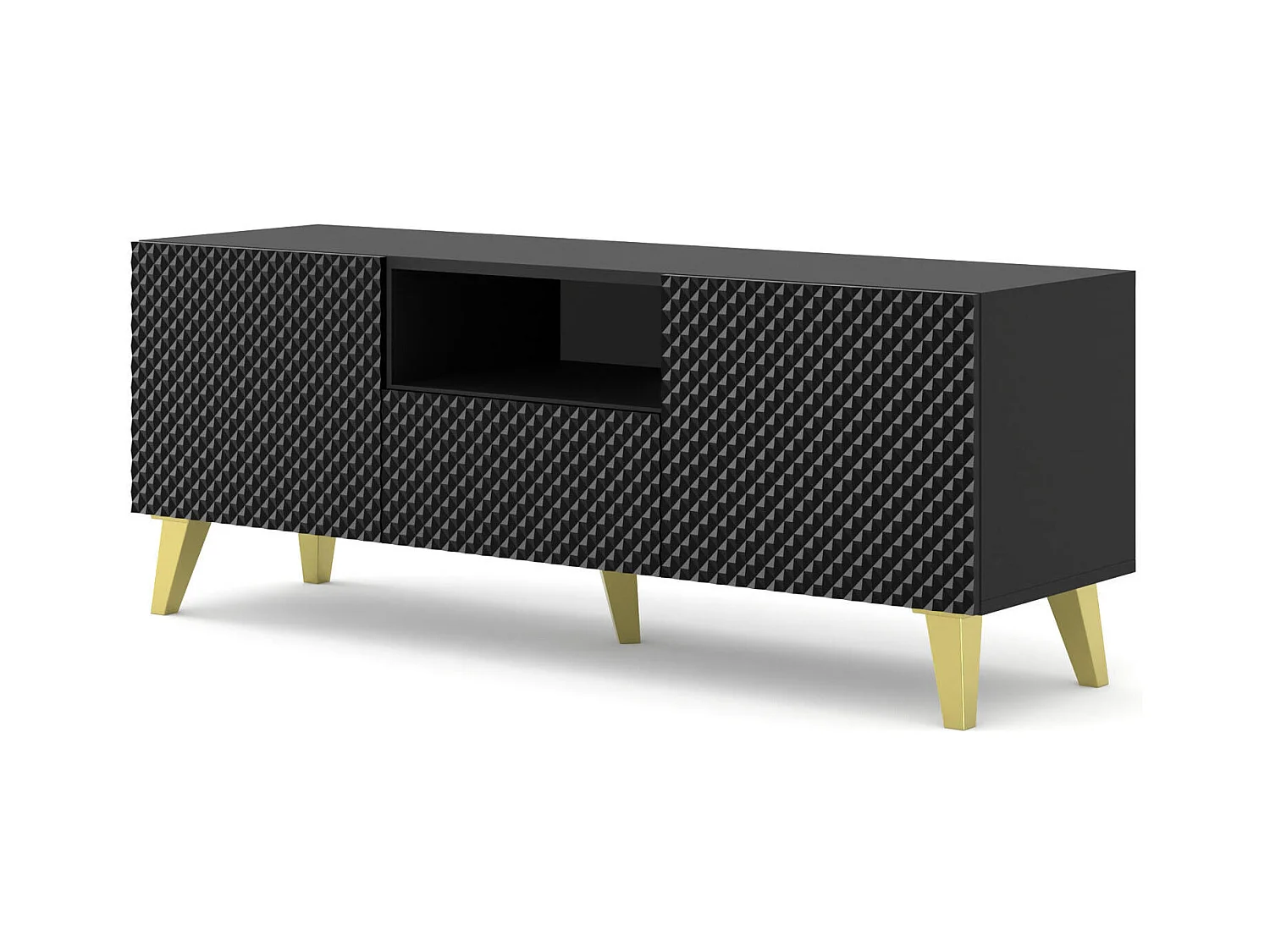 Meuble Tv RAVENNA PC RTV150 2D1D 150x42x56 Noir