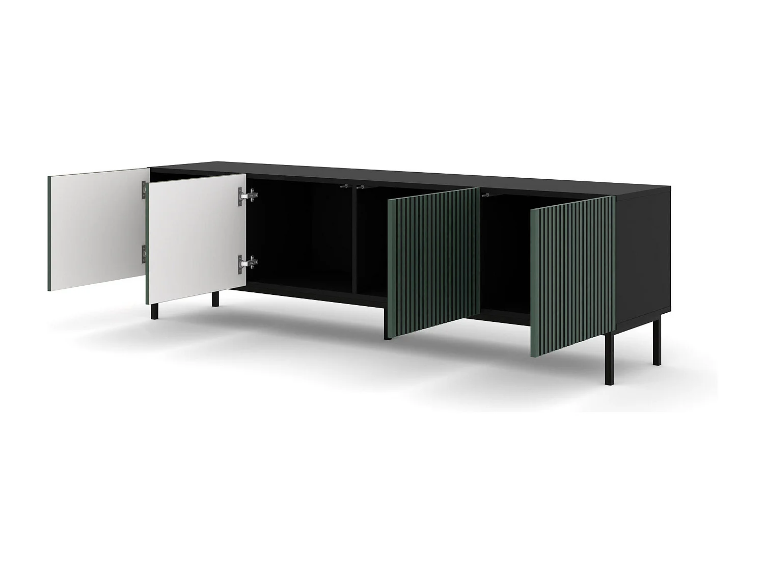 Tv Meubel RAVENNA F RTV200 4D 200x42x58 Zwart