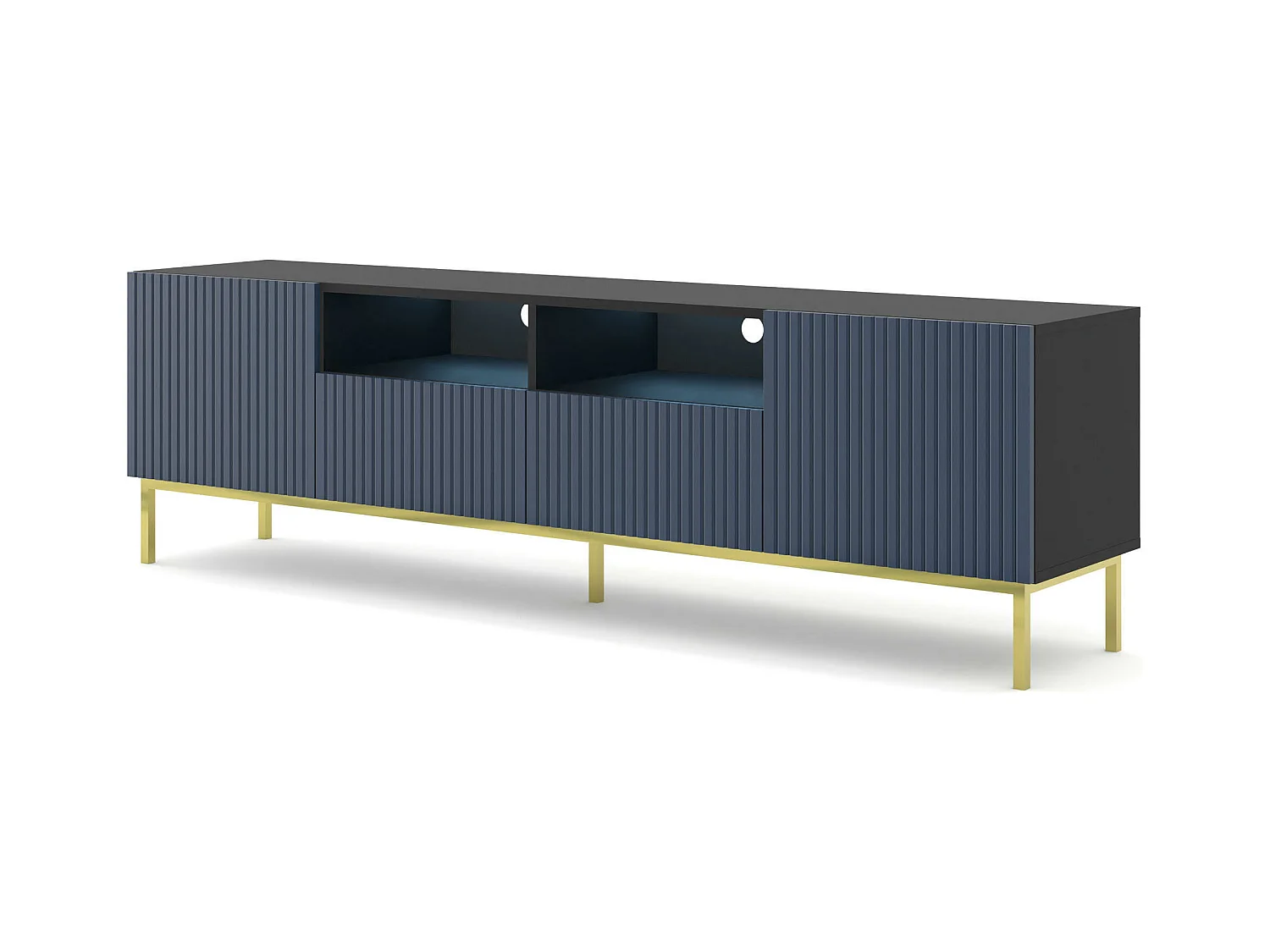 Meuble Tv RAVENNA BCK RTV200 2D2D 200x42x58 Noir