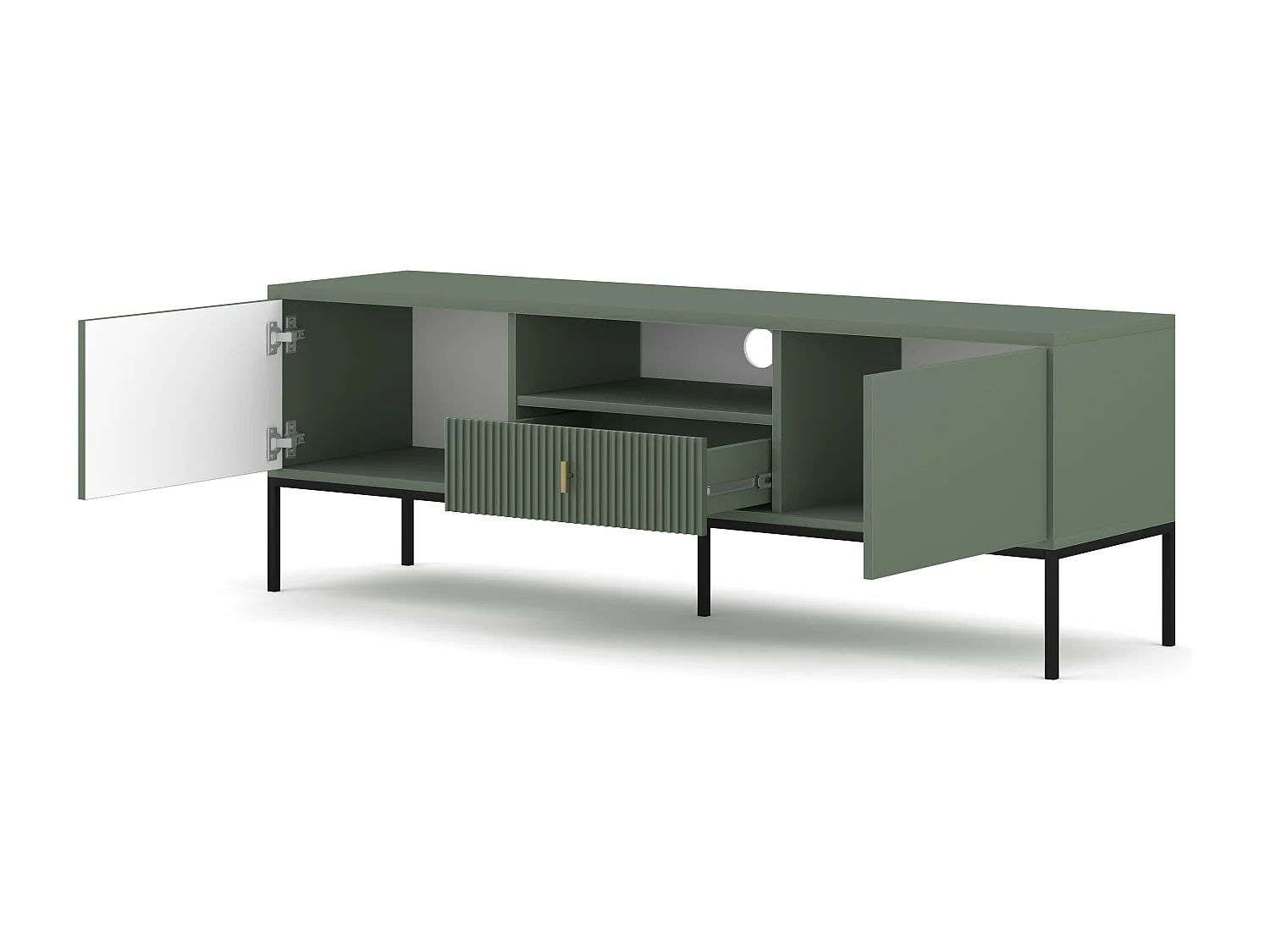 Meuble Tv MAGGIORE RTV154 2D1D 154x39x53 Vert
