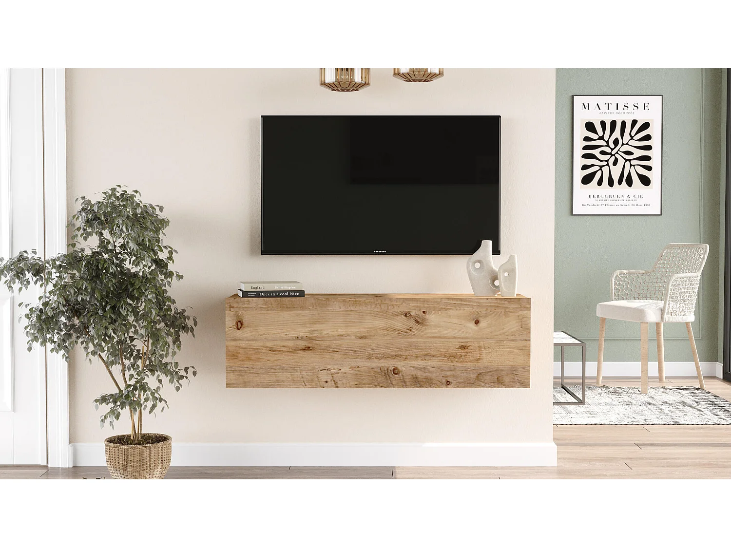 Tv Lowboard FUTURE12 RTV100 1D 100x32x30 Naturfarben