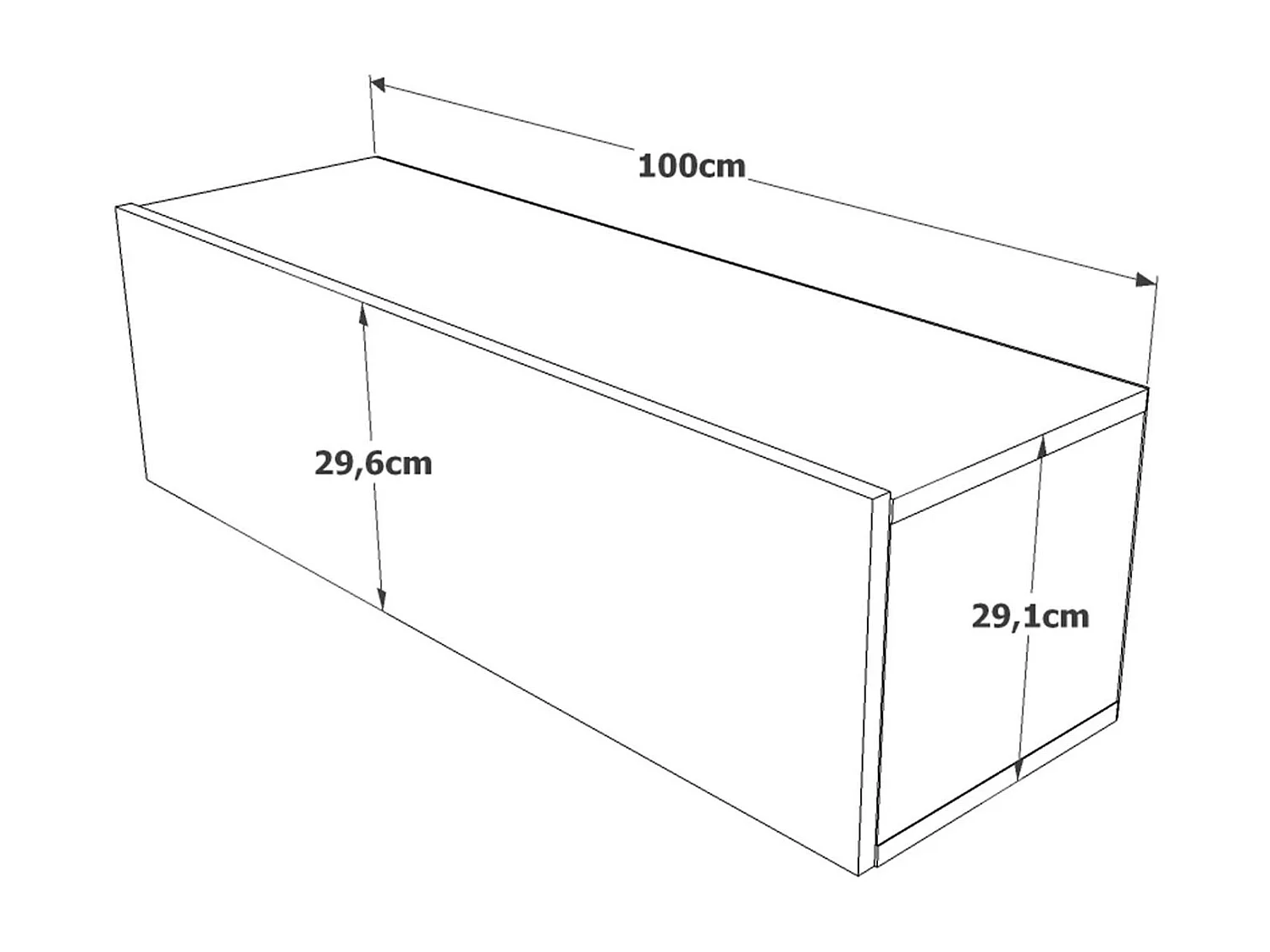 Tv Lowboard FUTURE12 RTV100 1D 100x32x30 Naturfarben