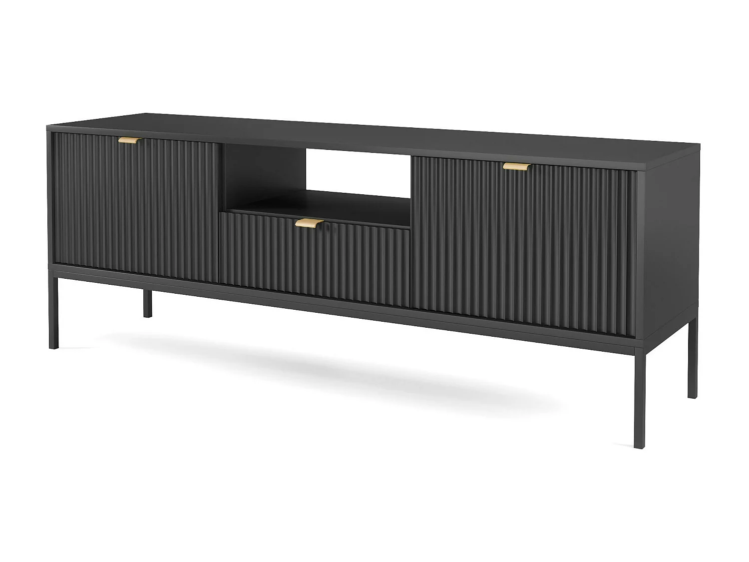 Tv Meubel AVON RTV154 2D1D 154x39x56 Zwart