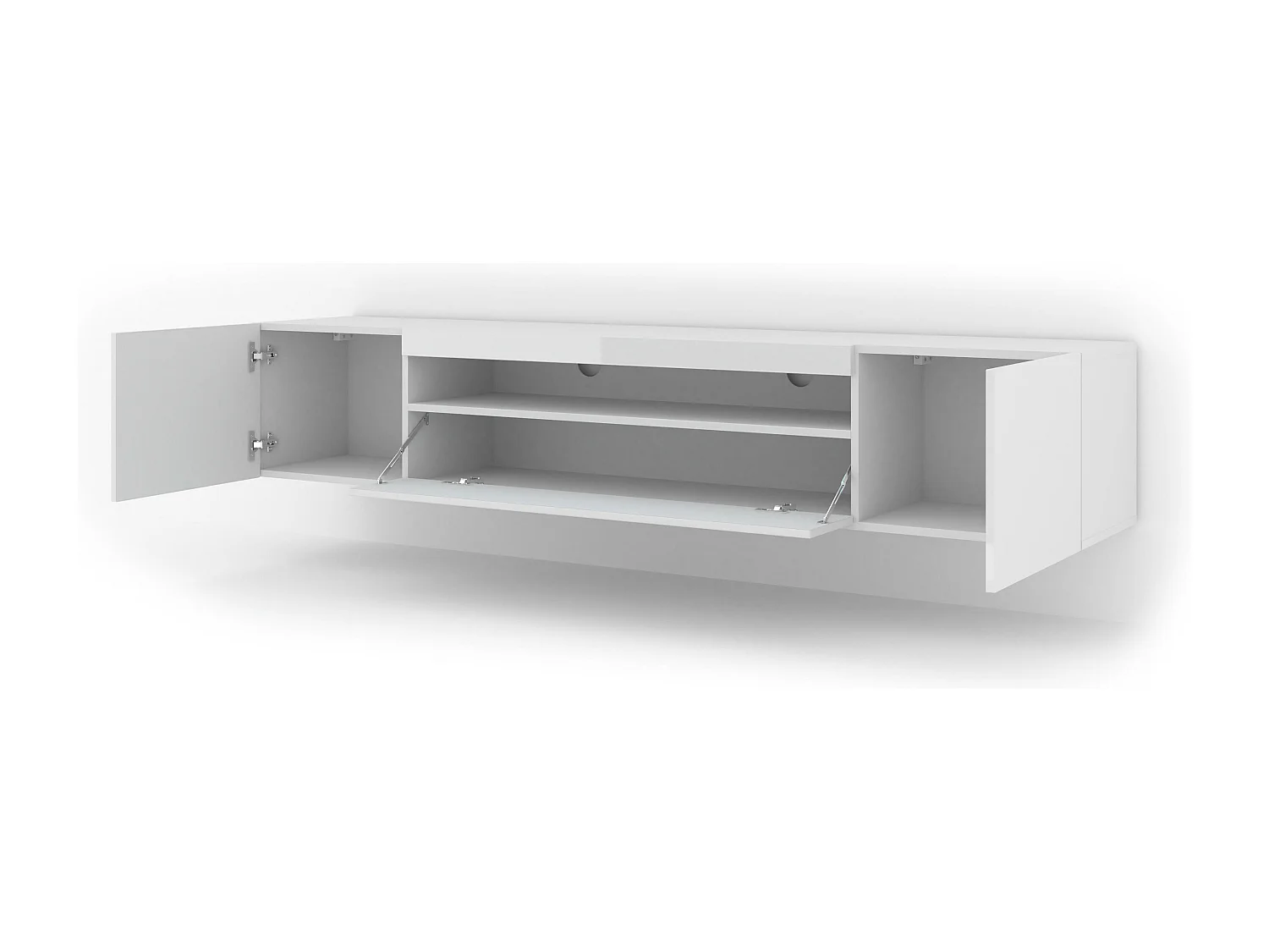 Meuble Tv AURA RTV200 3D 200x37x42 Blanc