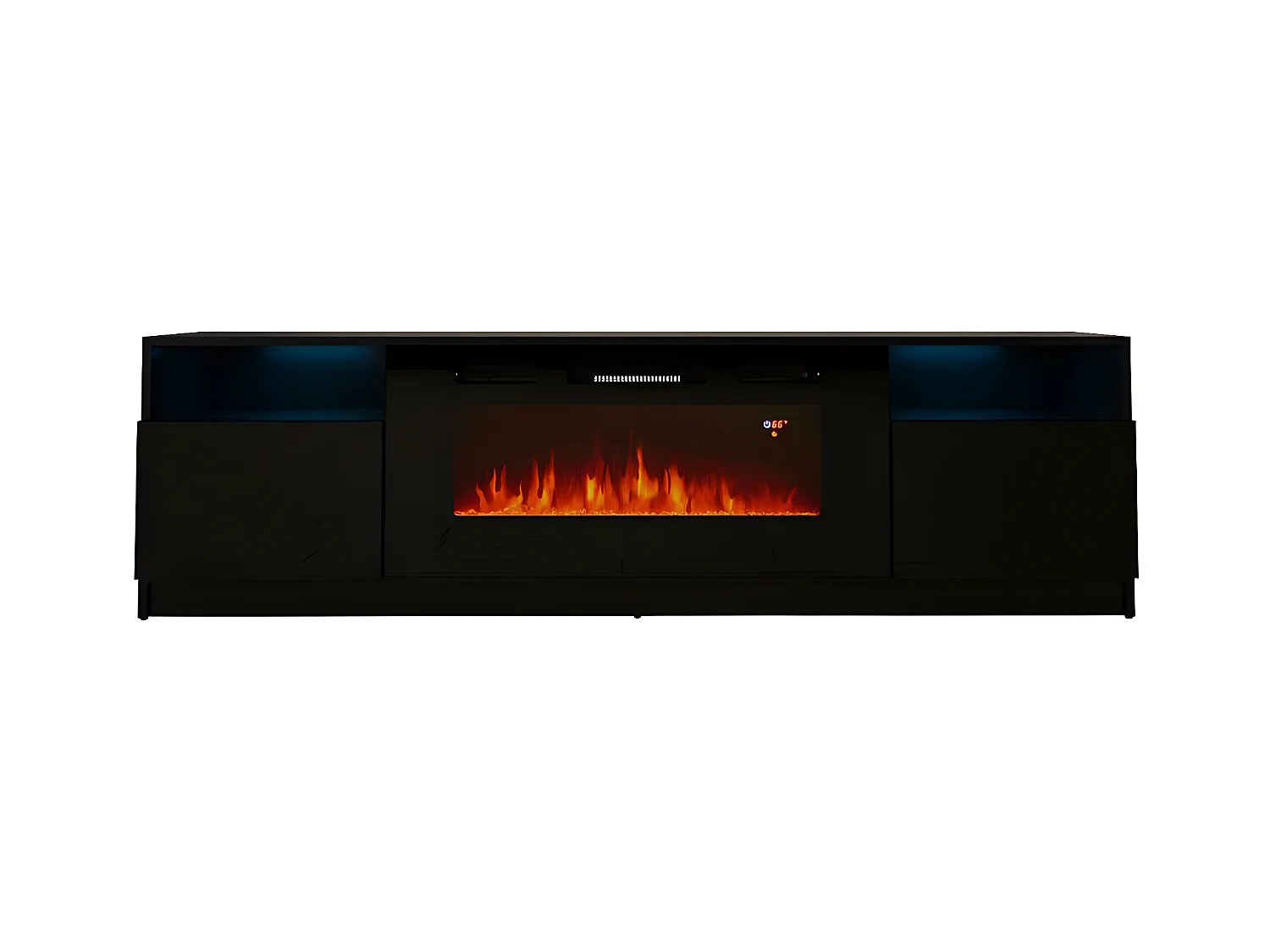 Meuble Tv YORK RTV200 2D 200x35x57 Noir