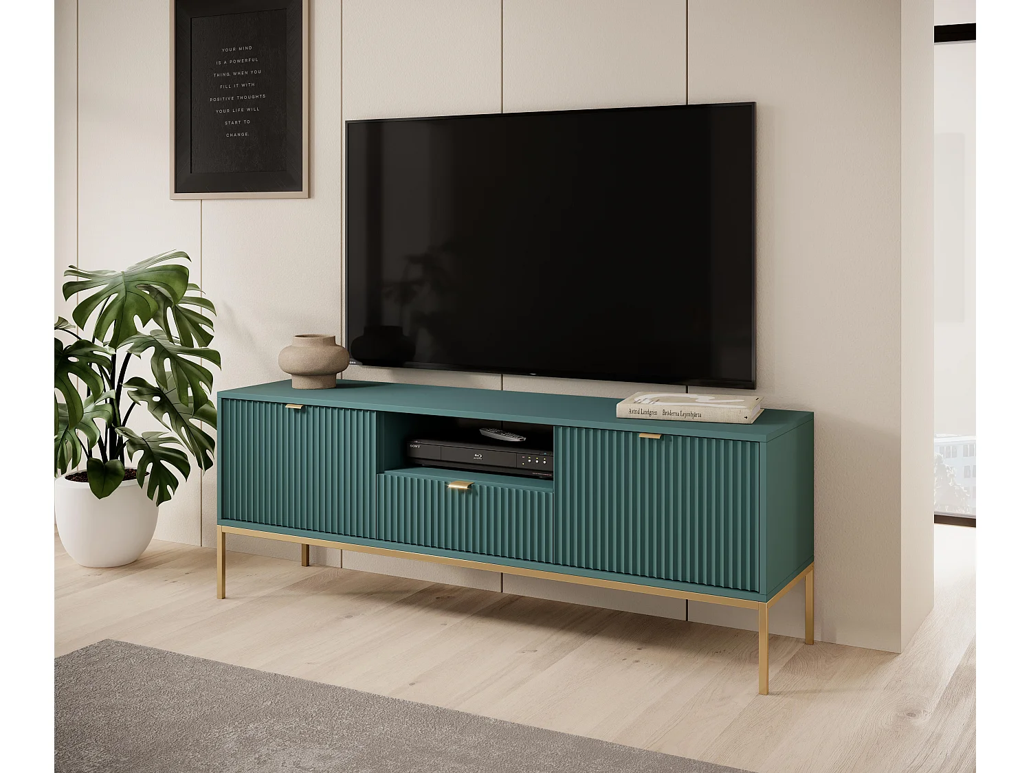 Movel Tv AVON RTV154 2D1D 154x39x56 Verde