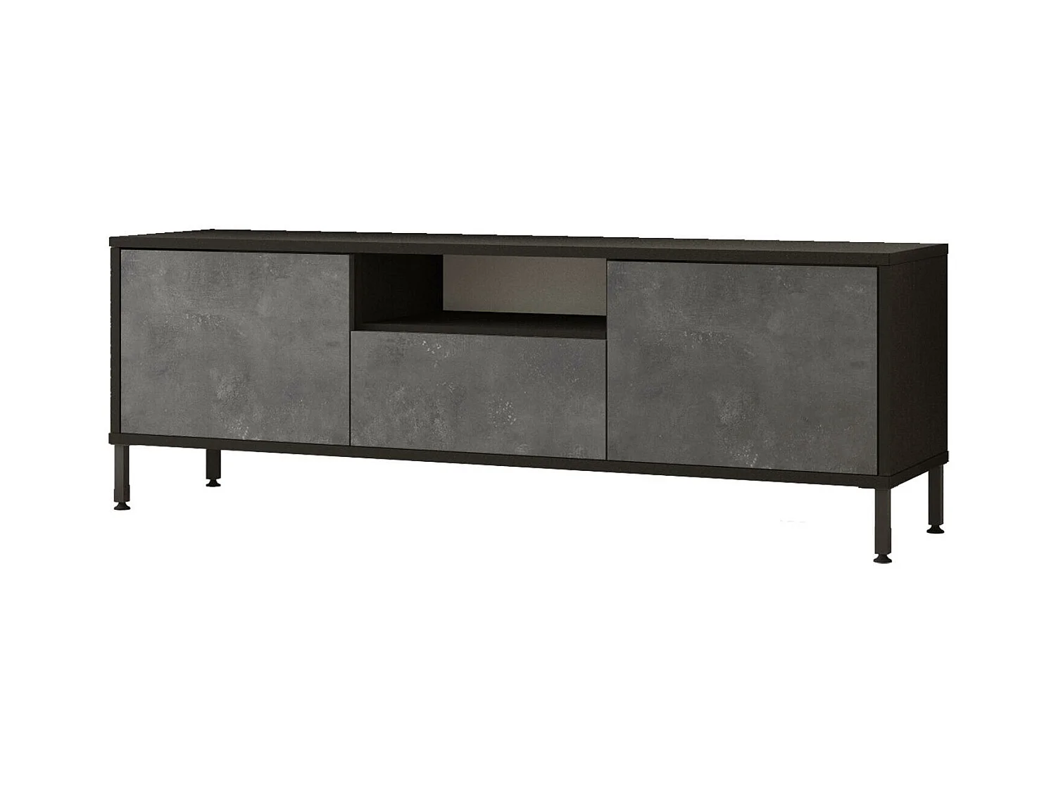 Meuble Tv LUVIO RTV140 3D 140x36x46 Gris