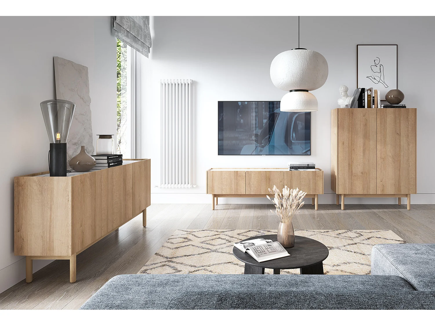 Meuble Tv BOHO RTV144 3D 144x37x48 Beige