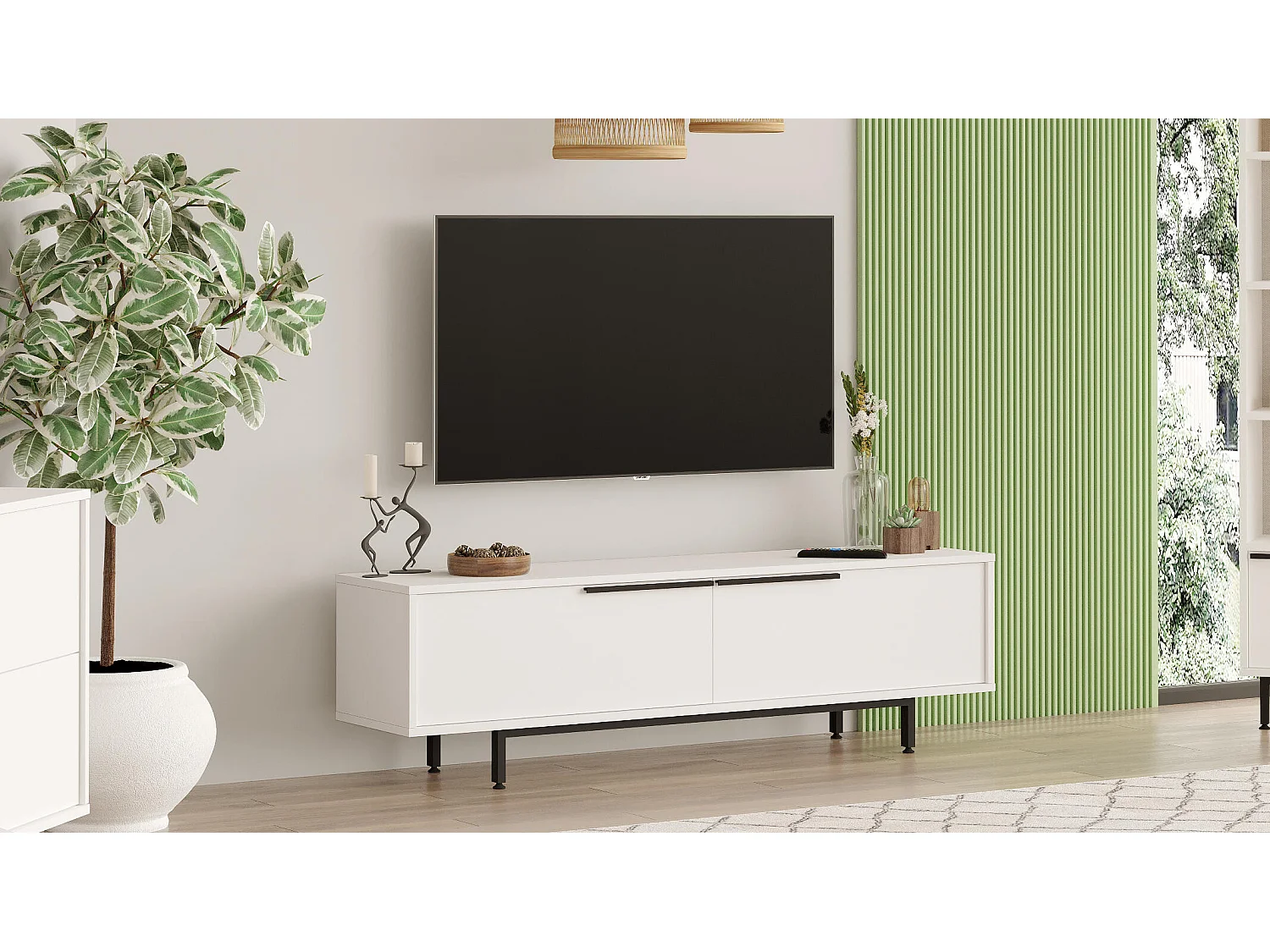 Movel Tv OCEAN RTV160 2D 160x36x45 Branco