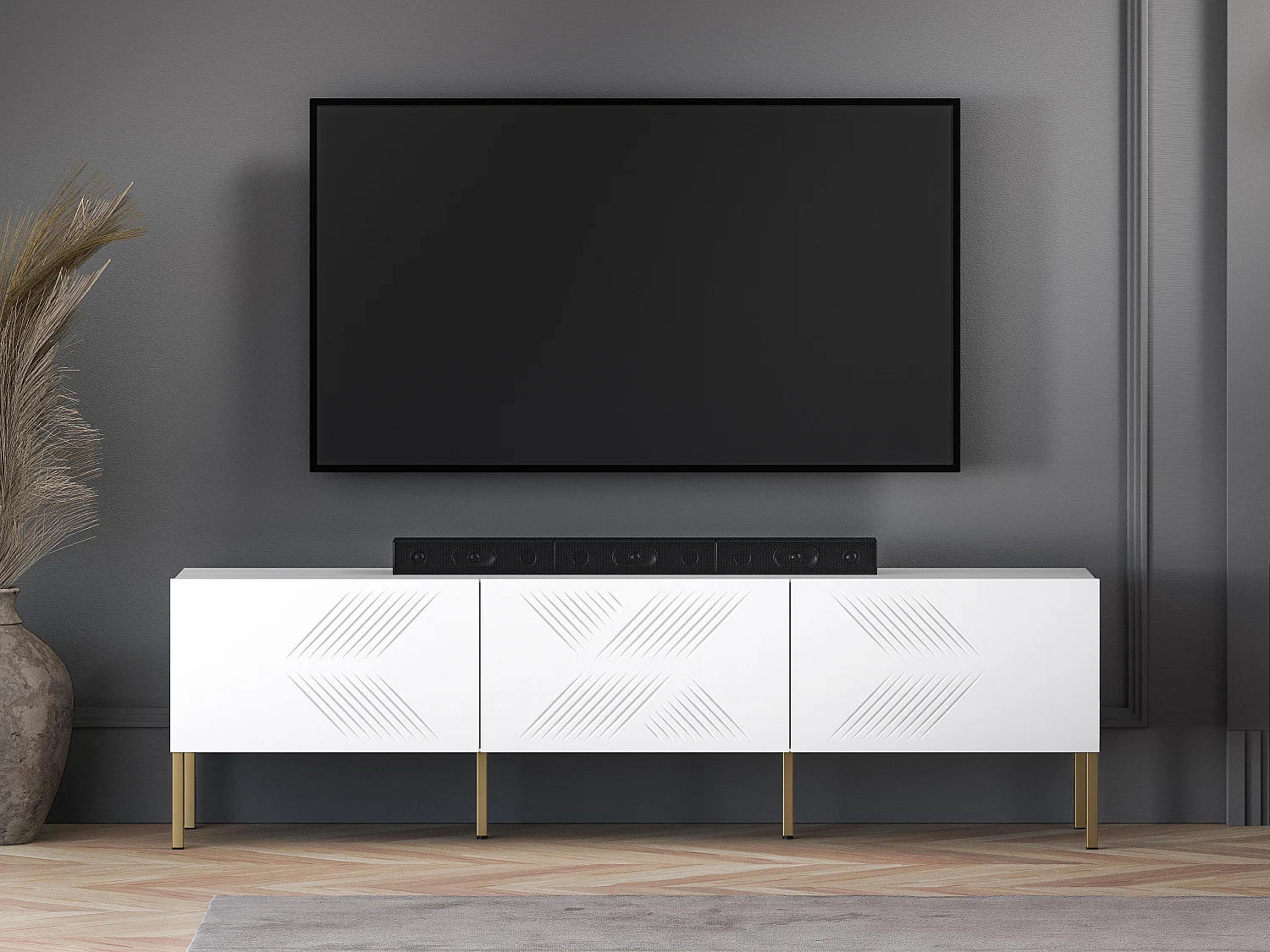 Meuble Tv CLEARING RTV170 3D 170x37x50 Blanc