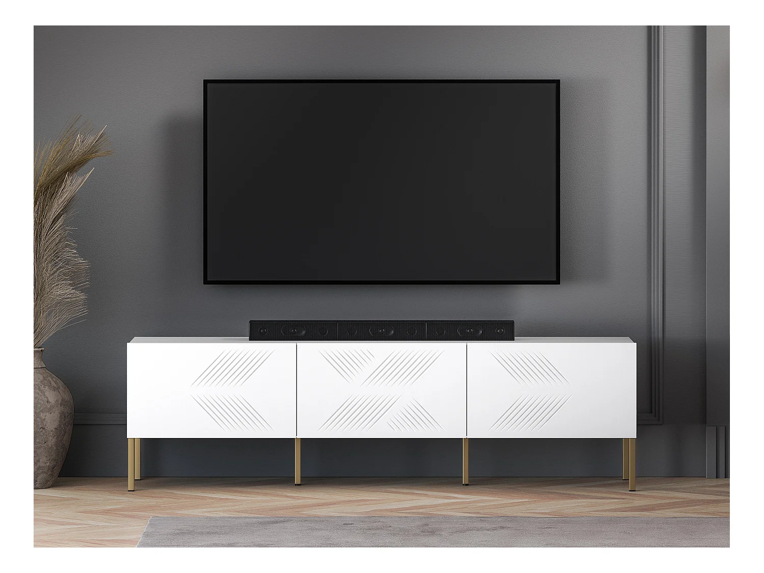 Tv Lowboard CLEARING RTV170 3D 170x37x50 Weiß