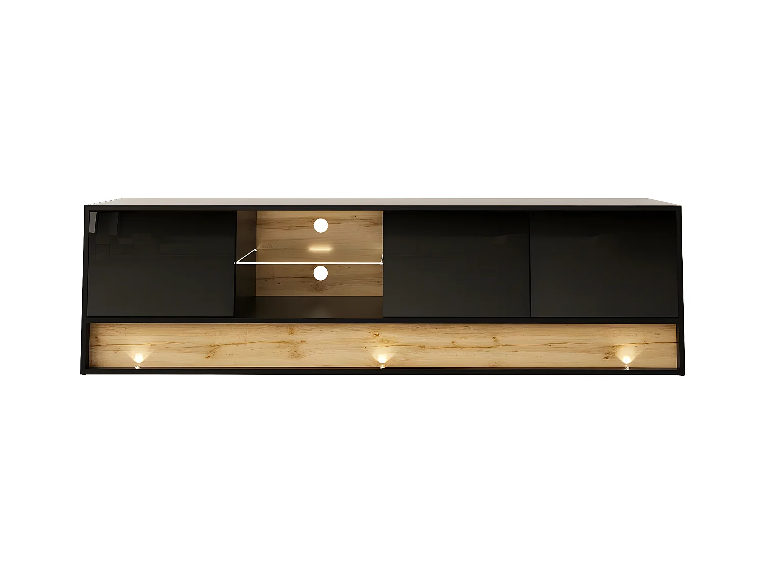 Meuble Tv VISION RTV180 3D 180x40x50 Noir
