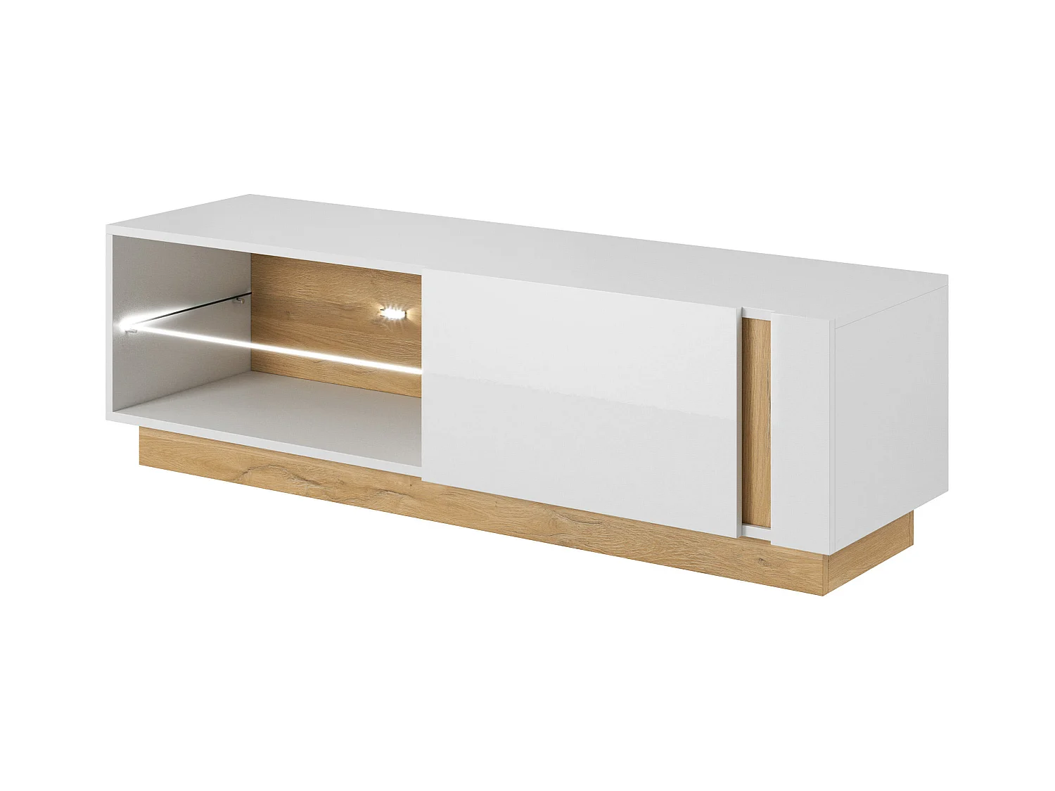 Meuble Tv ARCADE RTV139 1D 139x40x46 Blanc