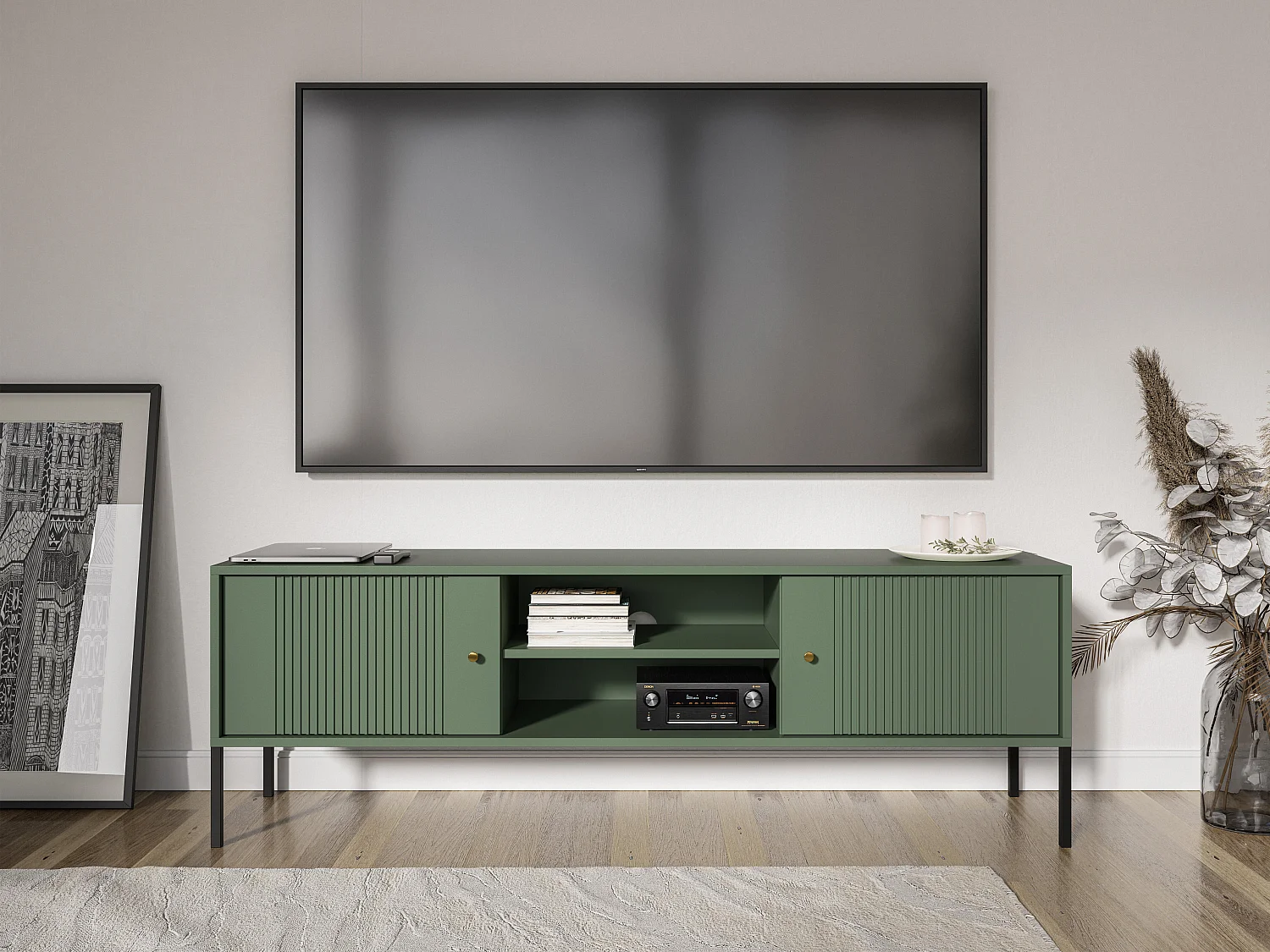 Meuble Tv ISEO RTV154 2D 154x50x50 Vert