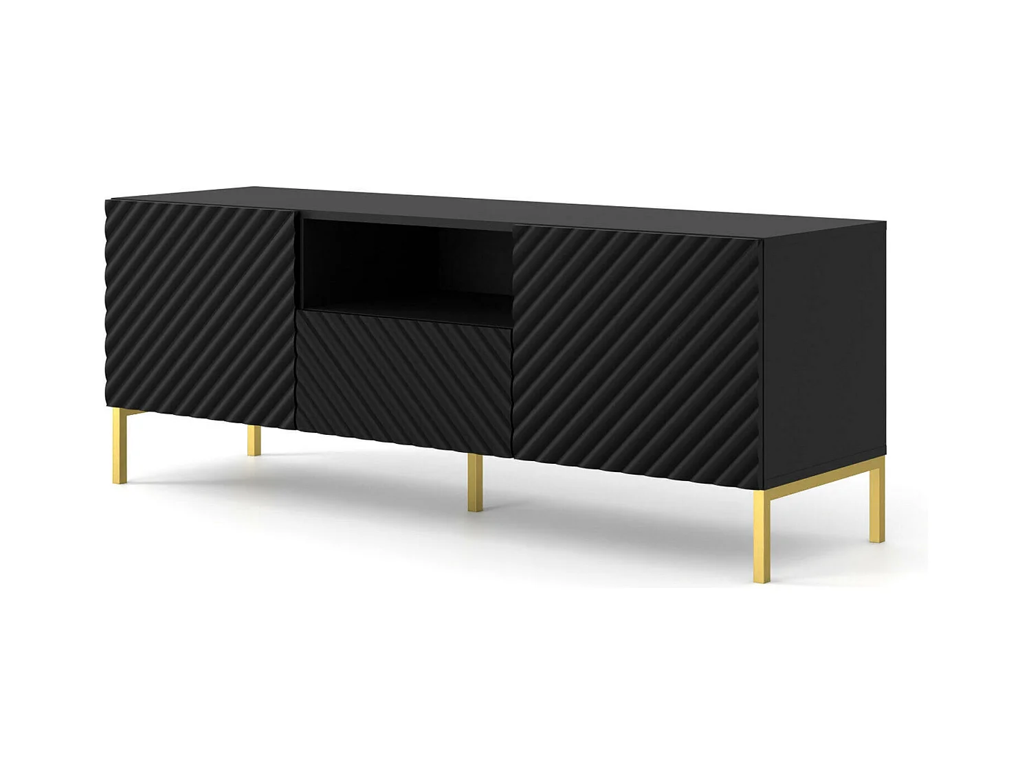 Meuble Tv SURF RTV150 2D1D 150x42x56 Noir