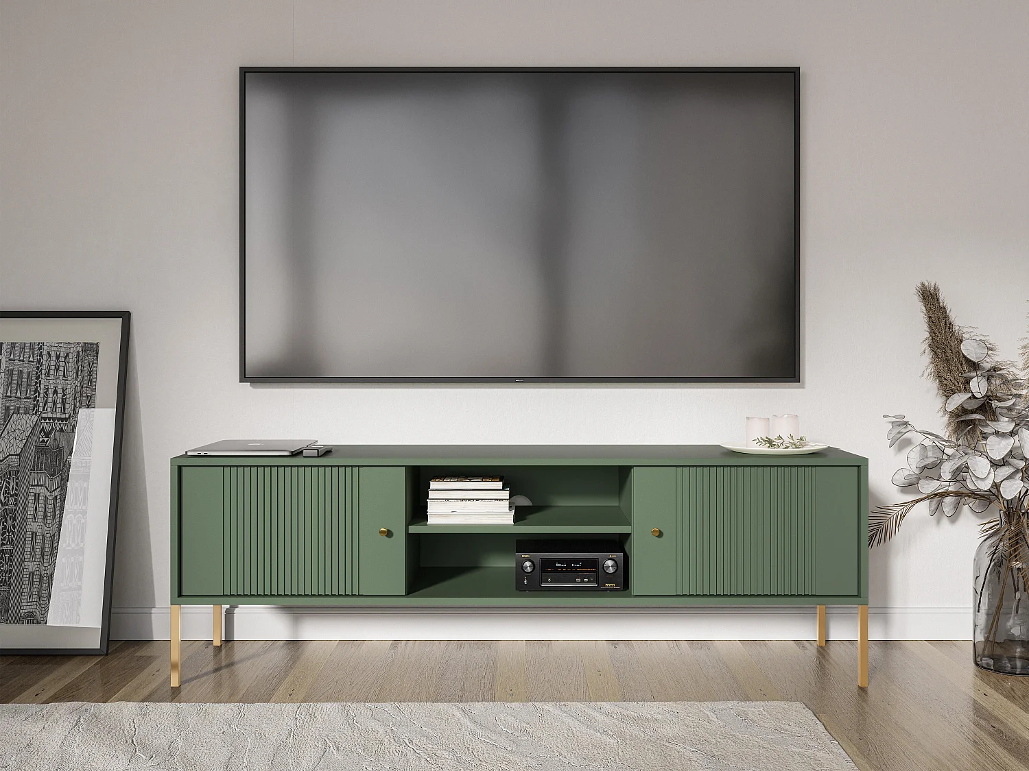 Tv Meubel ISEO RTV154 2D 154x50x50 Groen