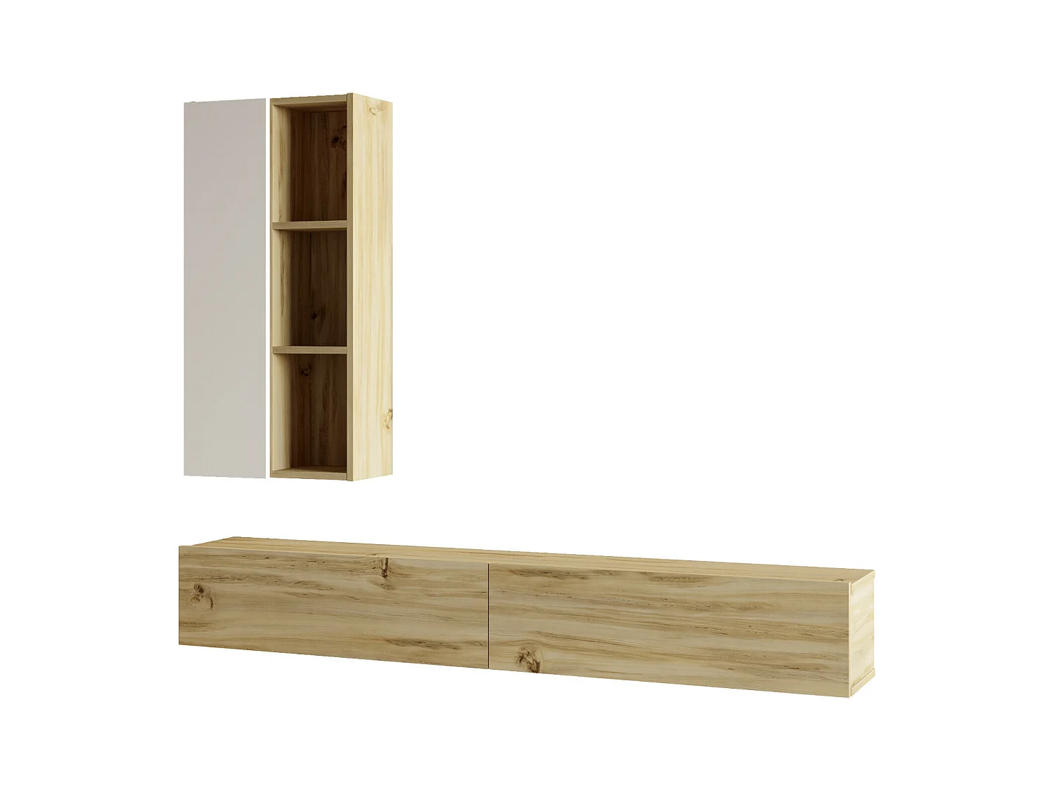 Meuble Tv LUVIO RTV175 2D 175x27x25 Naturel