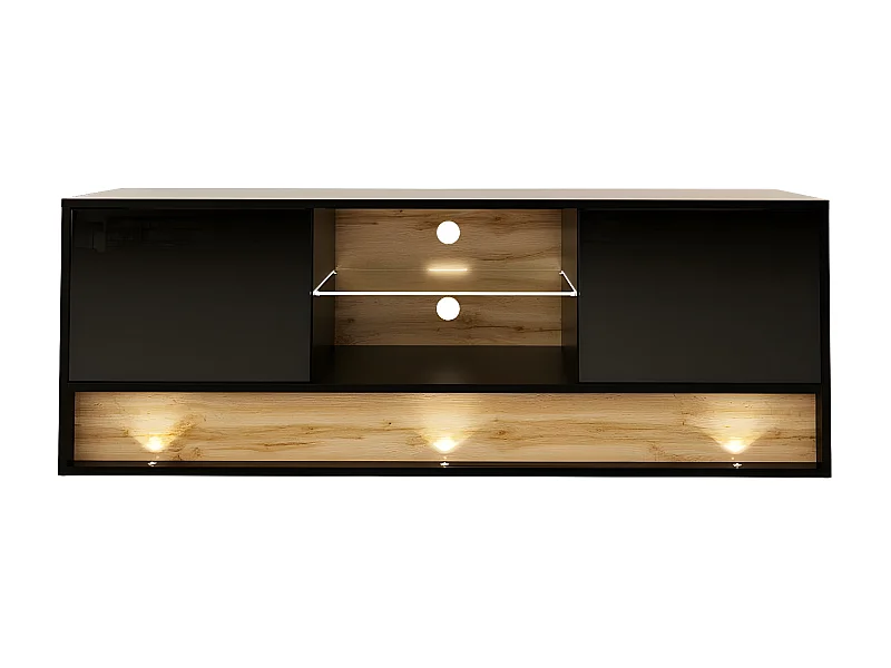 Tv Lowboard VISION RTV140 2D1D 140x40x50 Schwarz