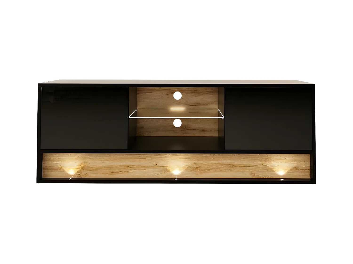 Meuble Tv VISION RTV140 2D1D 140x40x50 Noir