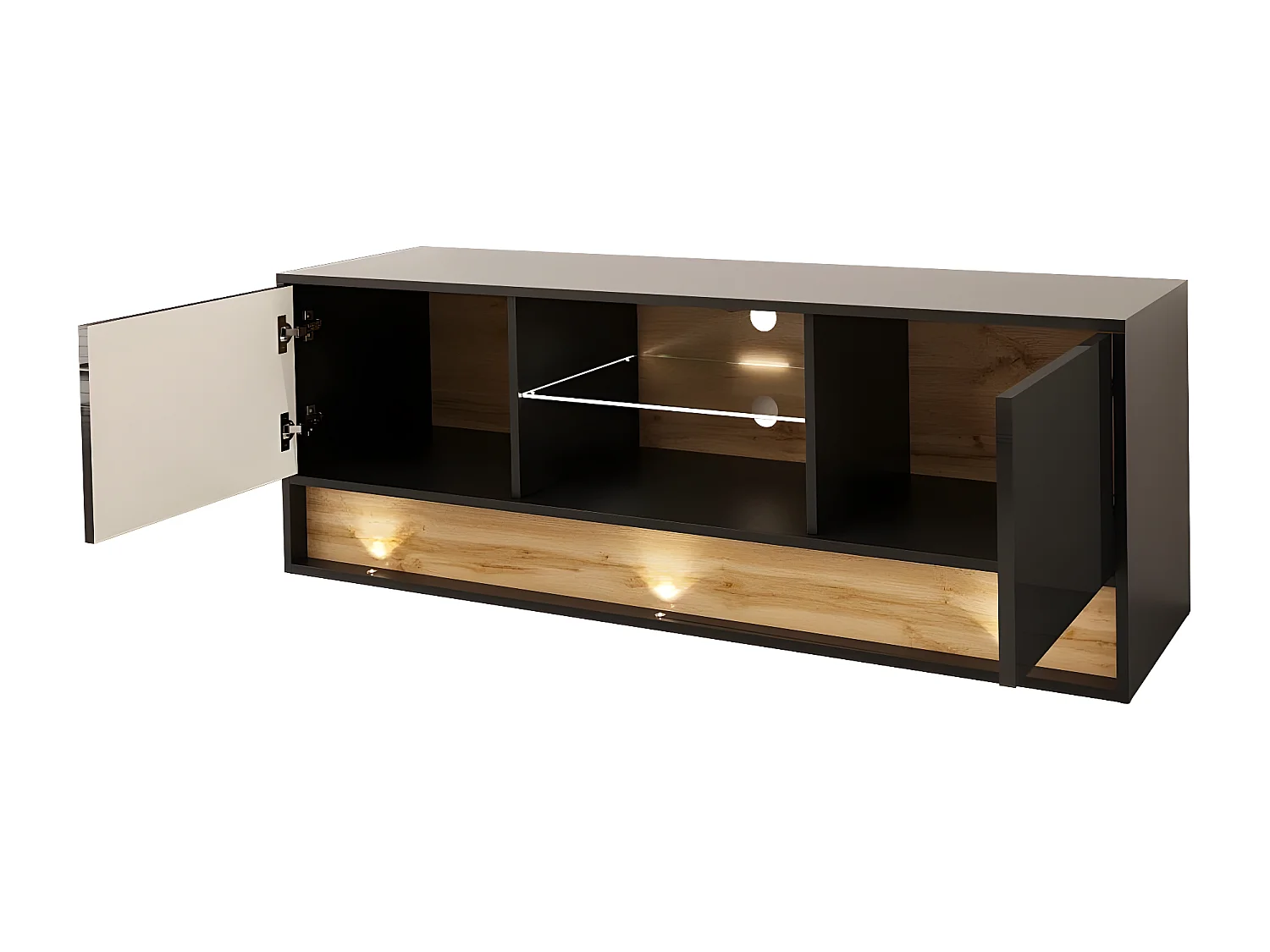 Movel Tv VISION RTV140 2D1D 140x40x50 Preto