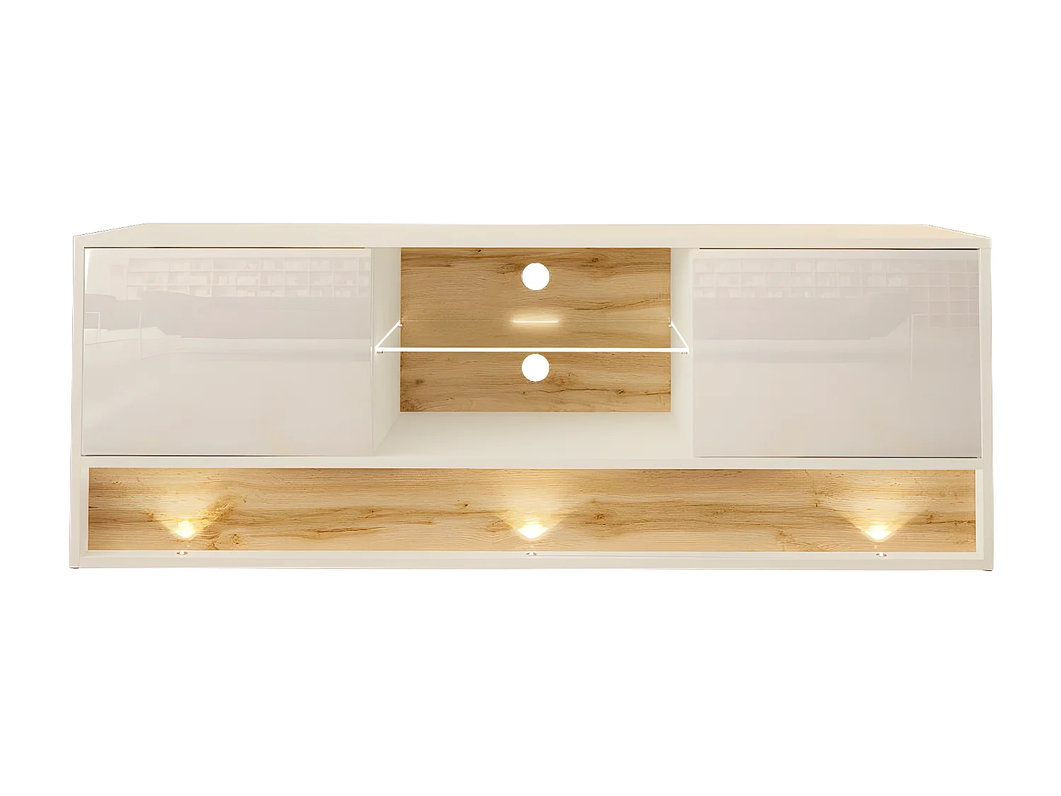 Meuble Tv VISION RTV140 2D 140x40x50 Blanc