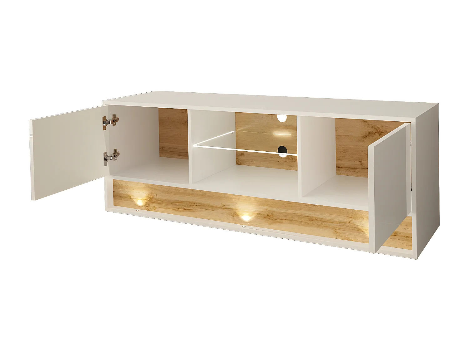 Meuble Tv VISION RTV140 2D 140x40x50 Blanc