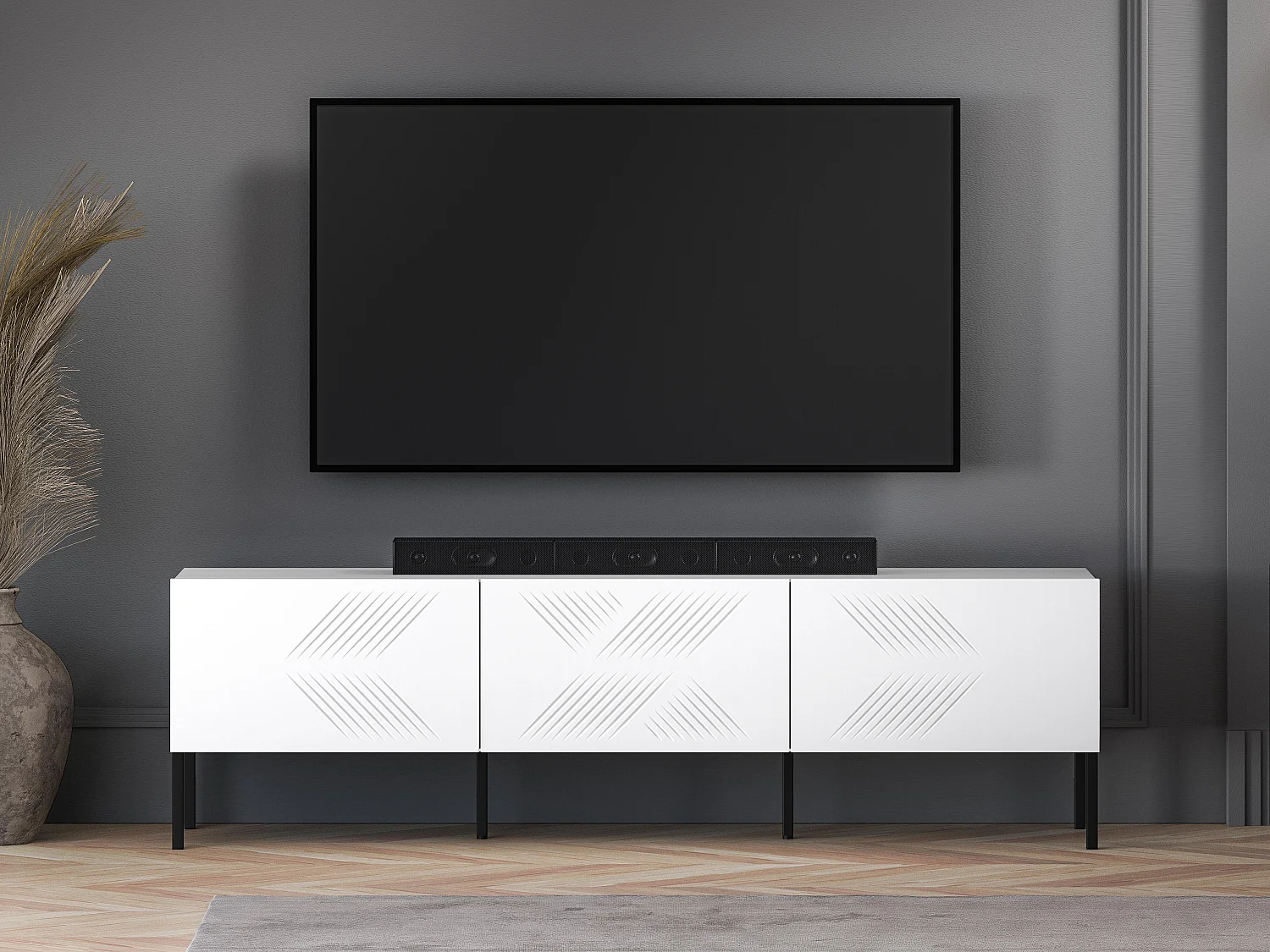 Meuble Tv CLEARING RTV170 3D 170x37x50 Blanc