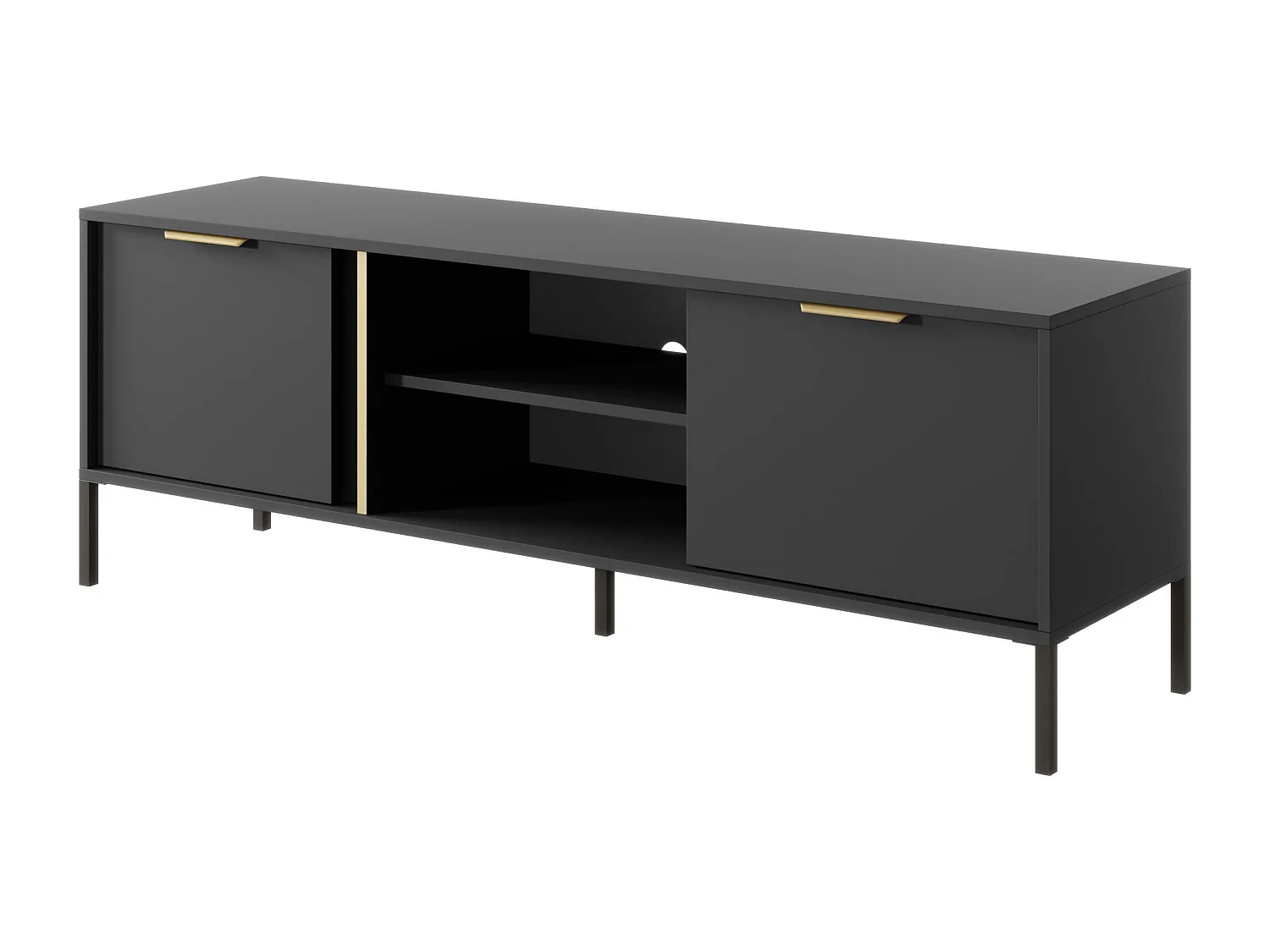 Tv Meubel LARS RTV154 2D 154x40x54 Zwart